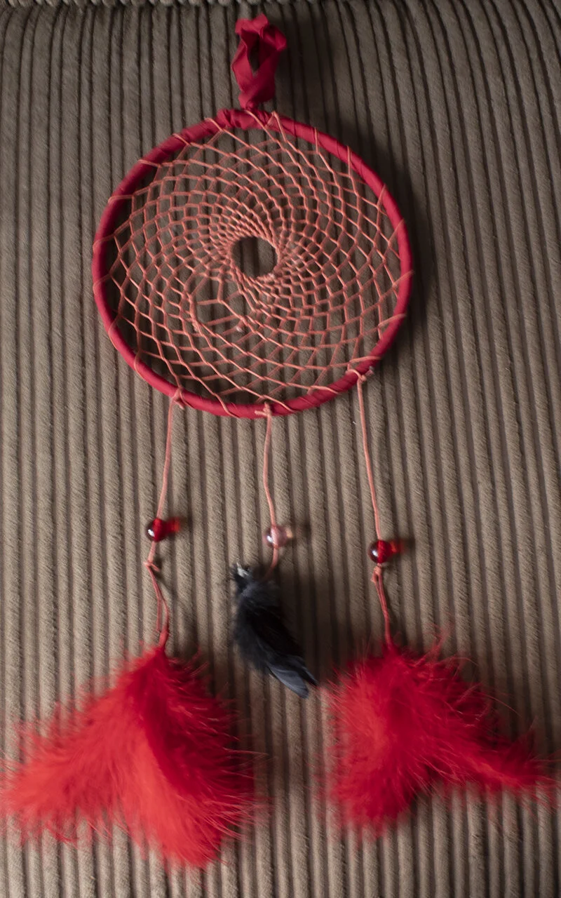 Large Red & Black Dreamcatcher