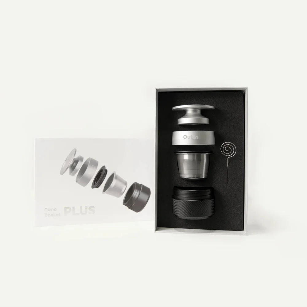 outin nano Basket Plus コーヒースタンド　3点セット Nano Basket Plus | Pro Double Shot Filter Kit (16-18g) with