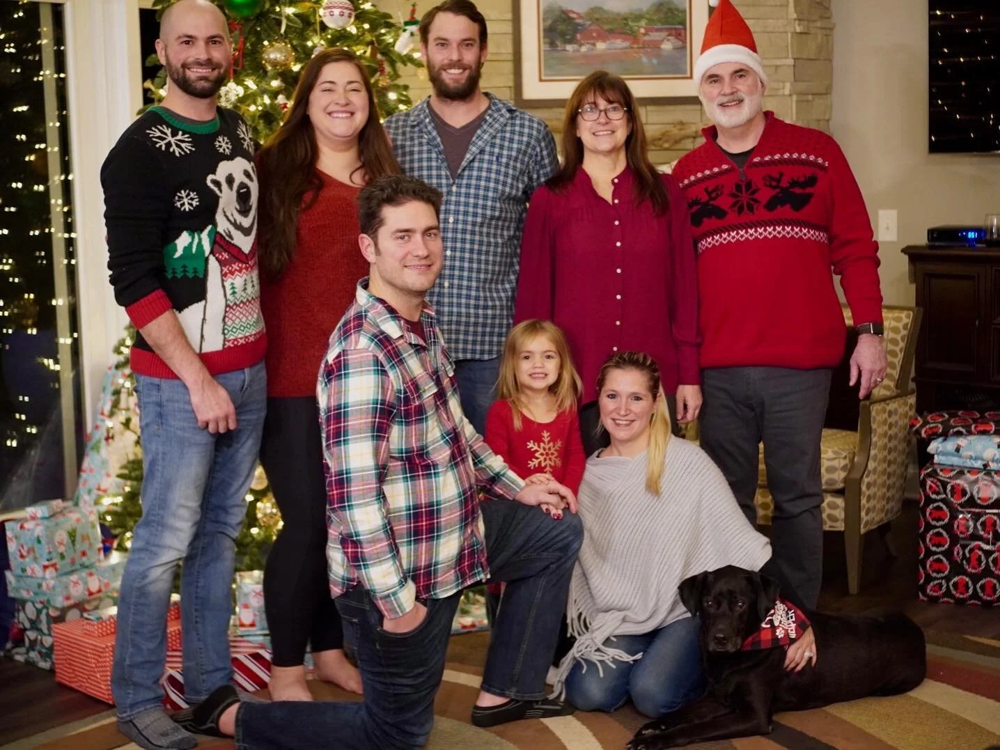 Merry Christmas from the Barkers! #family #christmas #santa