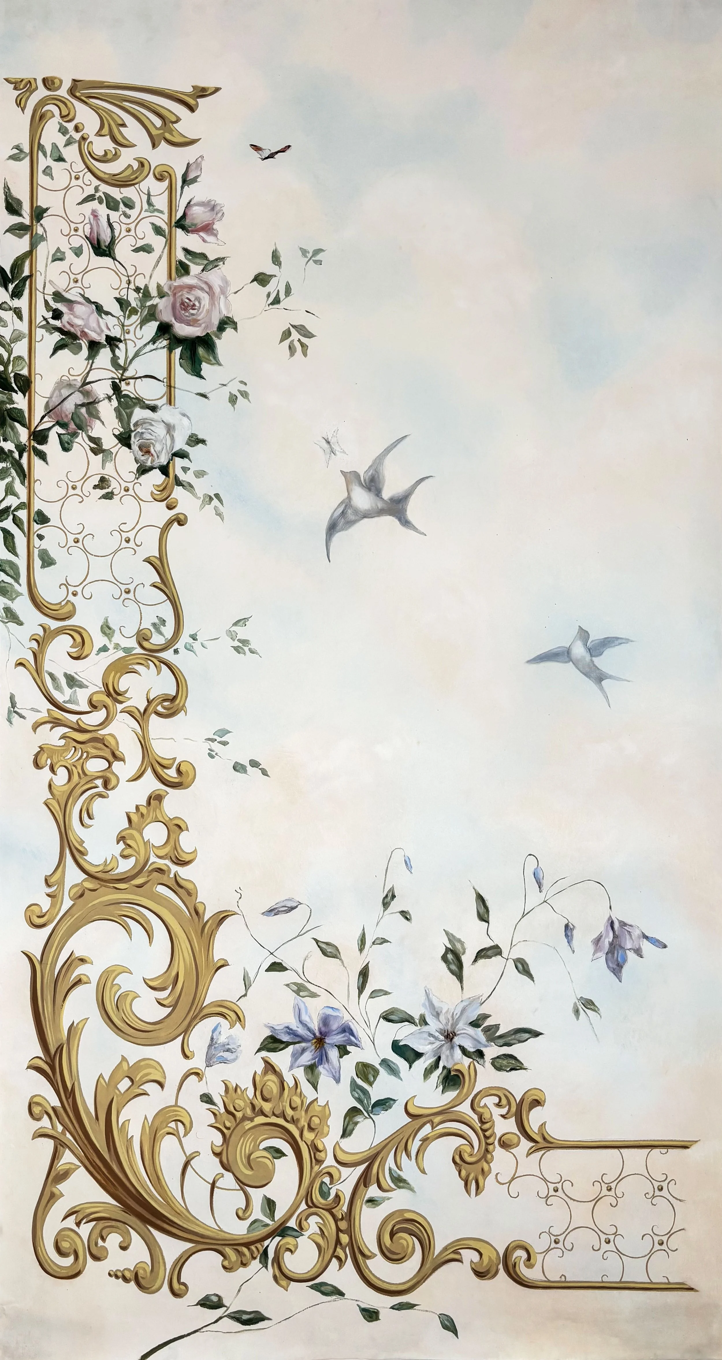 Louis XV Ceiling. 150 x 80 cm