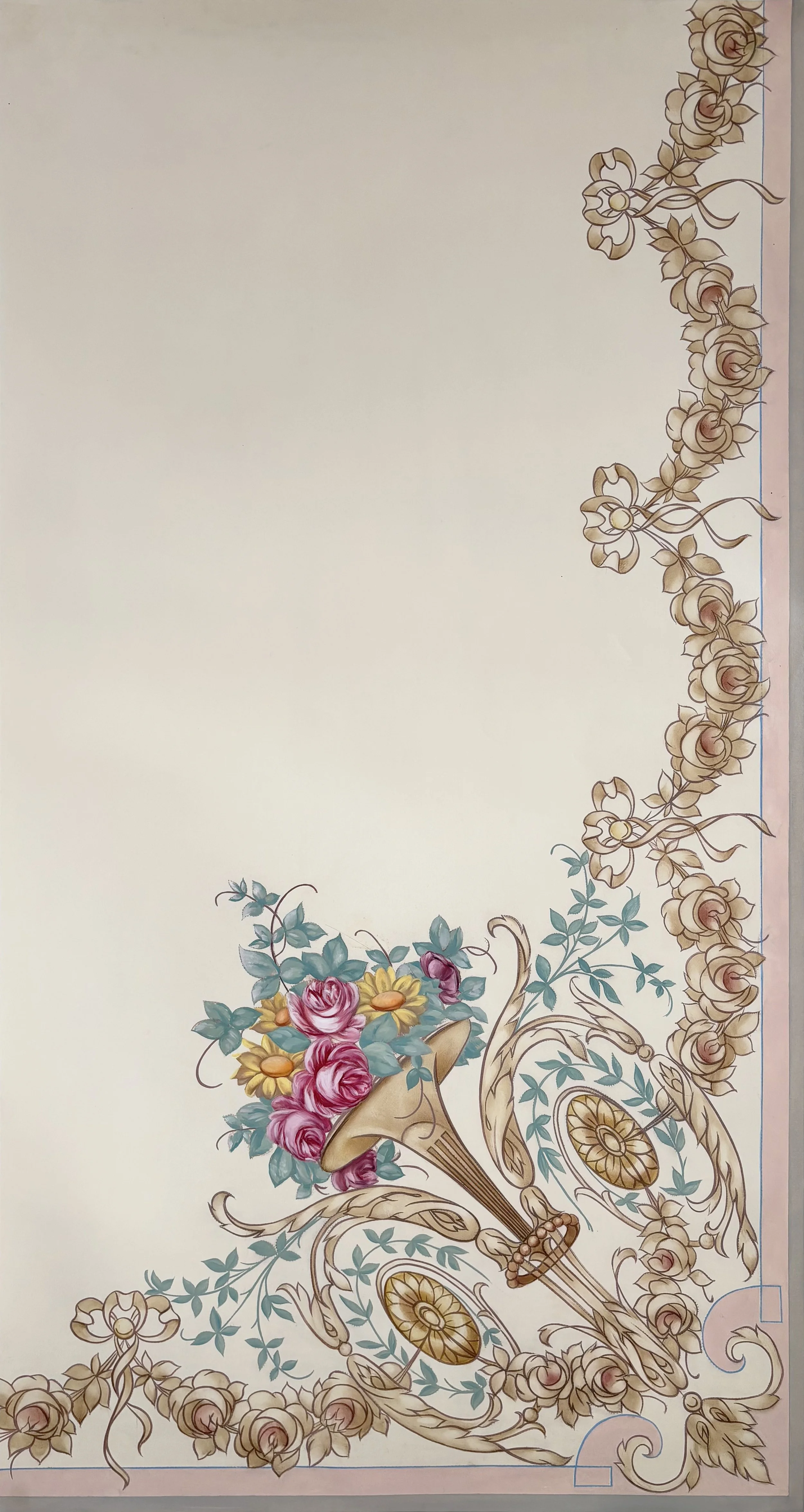 Louis XVI Ceiling. 150 x 80 cm
