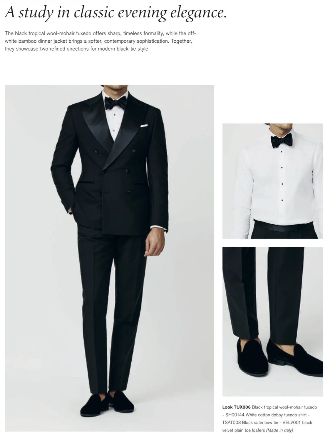 Black Tie Tuxedo Package Wedding Collection SS2026