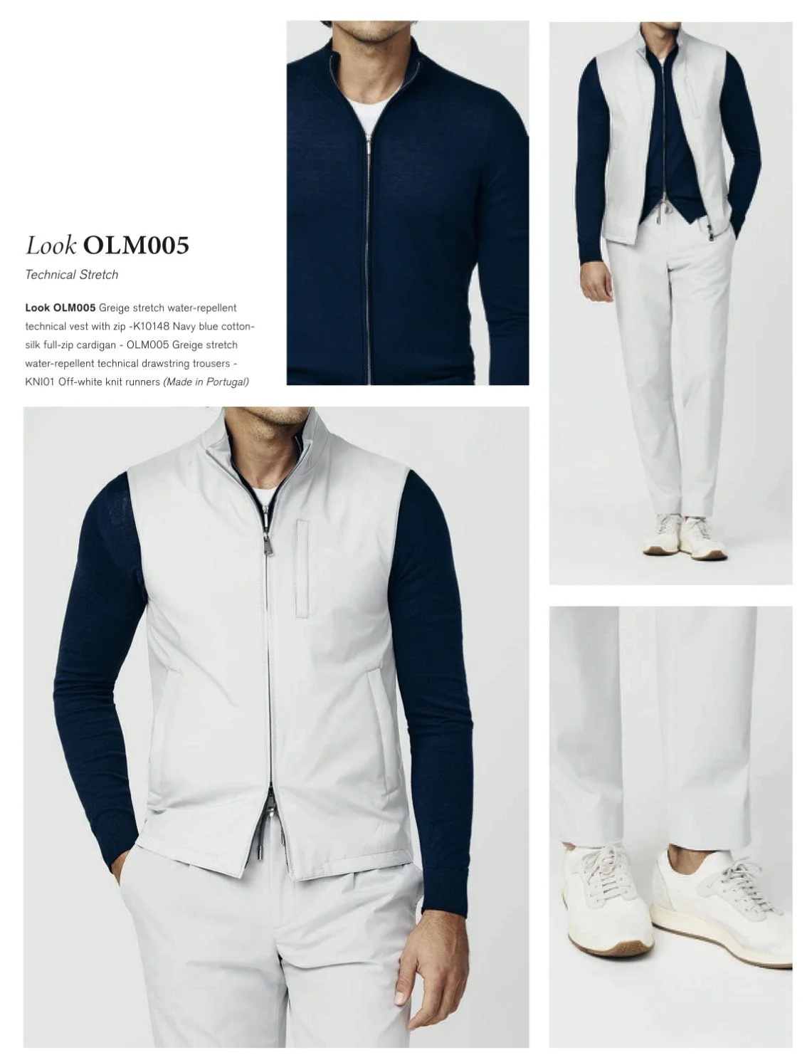 Technical Sportwear Set - Vest, Cardigan & Trousers