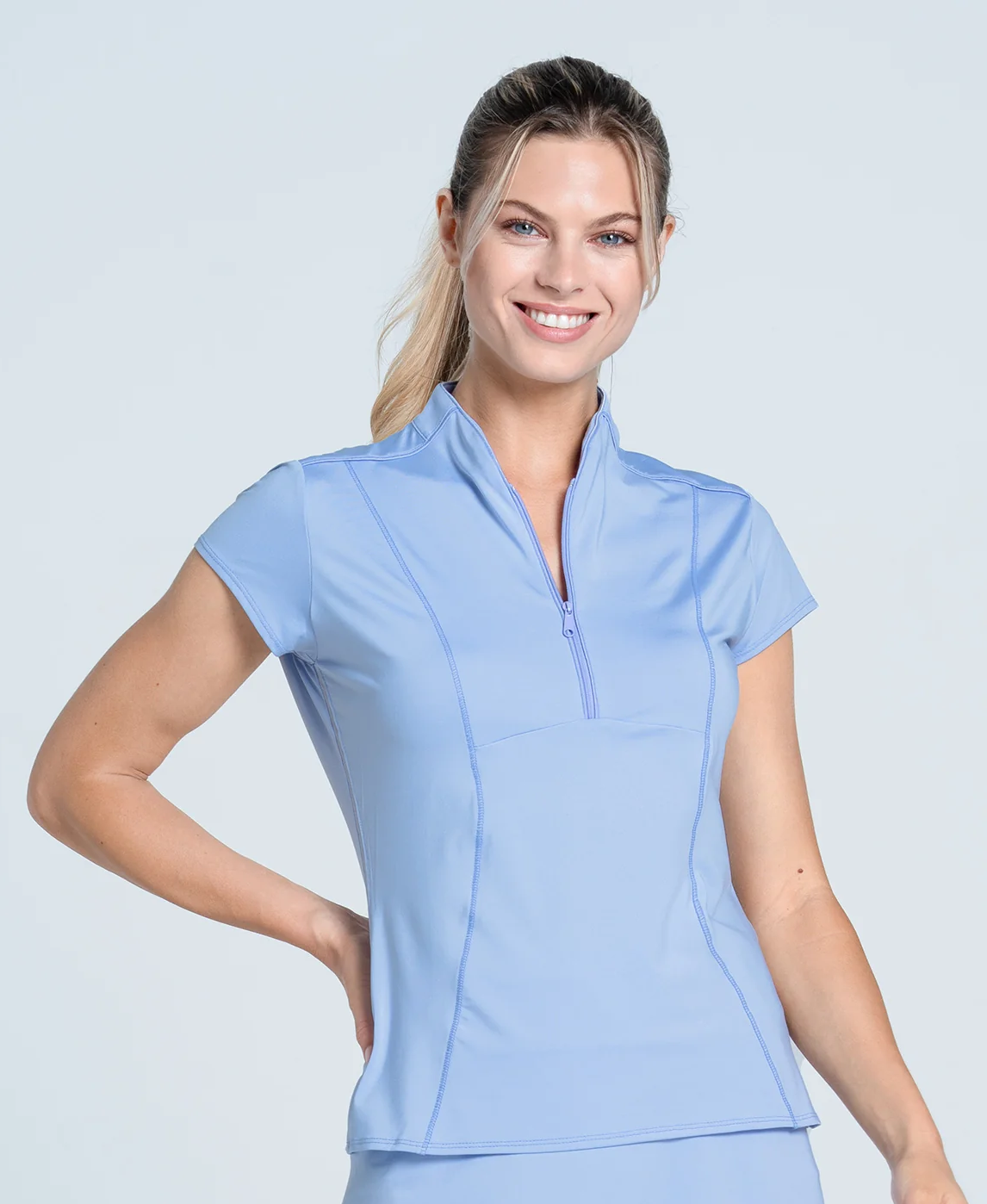 SWING ZIP SHORT SLEEVE Polo