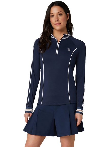 LS SOLID SUN PROTECTION 1/4 ZIP Top