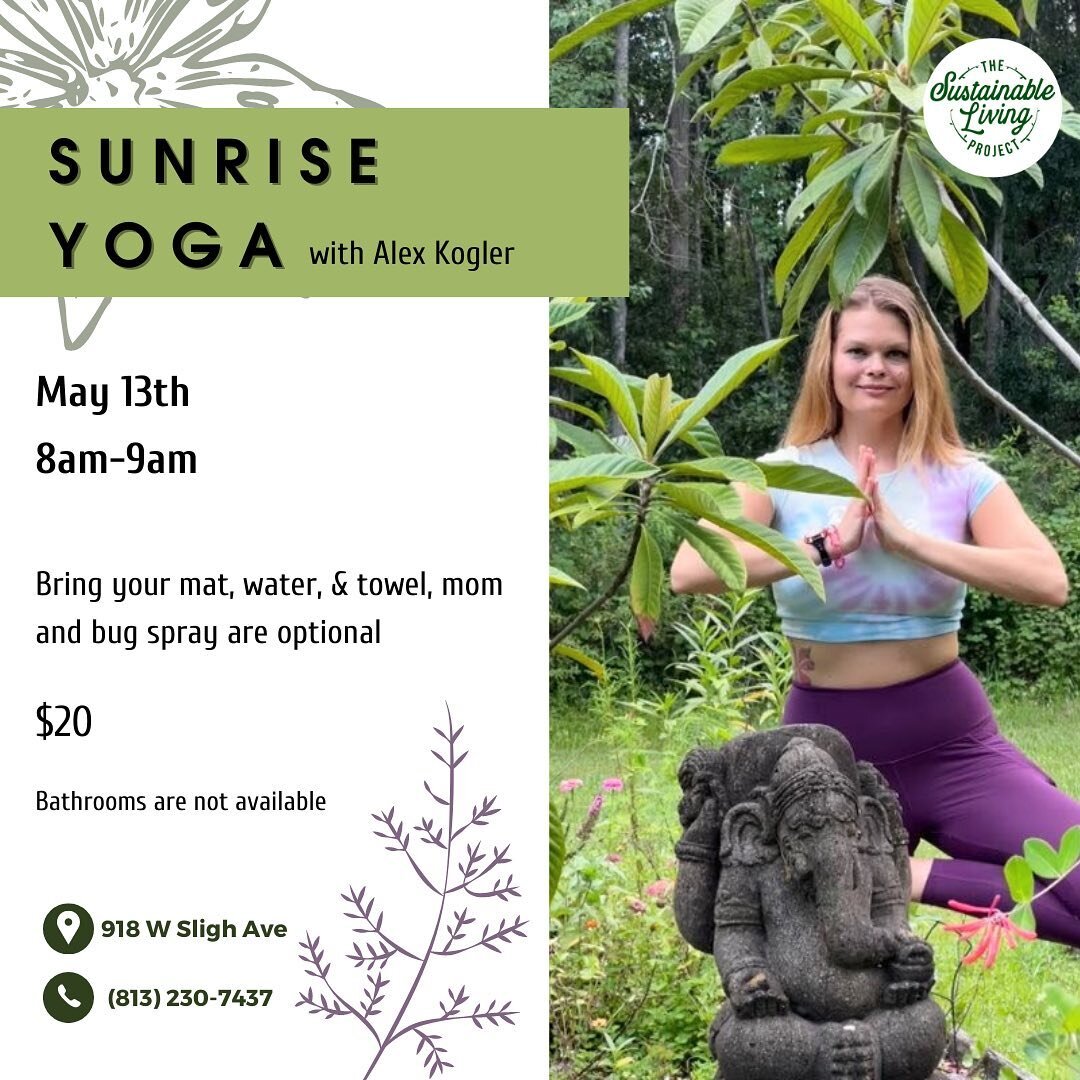 Join @creatingpeacewithin for a morning yoga flow in the garden next Saturday at 8am 🧘&zwj;♀️ All levels are welcome!