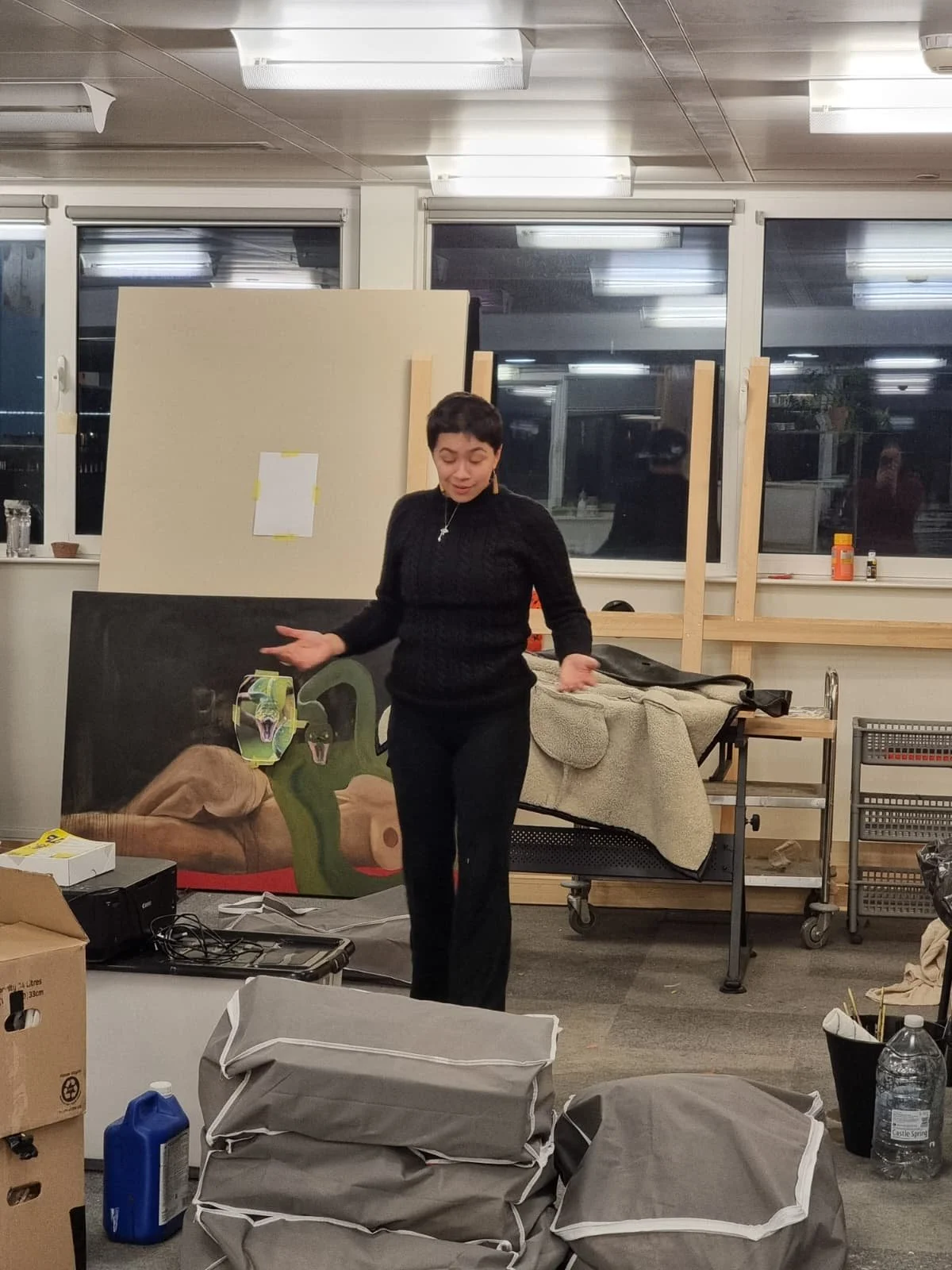 Another studio move, I hope this time more permanent. All packed up and ready for moving day to come. Also George left me like a month into the new studio the bastard (he got a year of free space, walking distance from his house). And yes, I shaved m