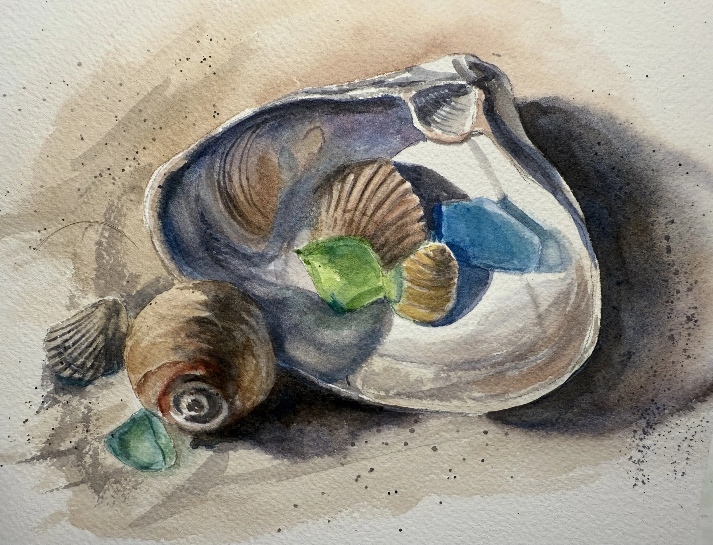 Watercolor Workshop; SHELL WE PAINT! - Shells, Sea Glass and More!