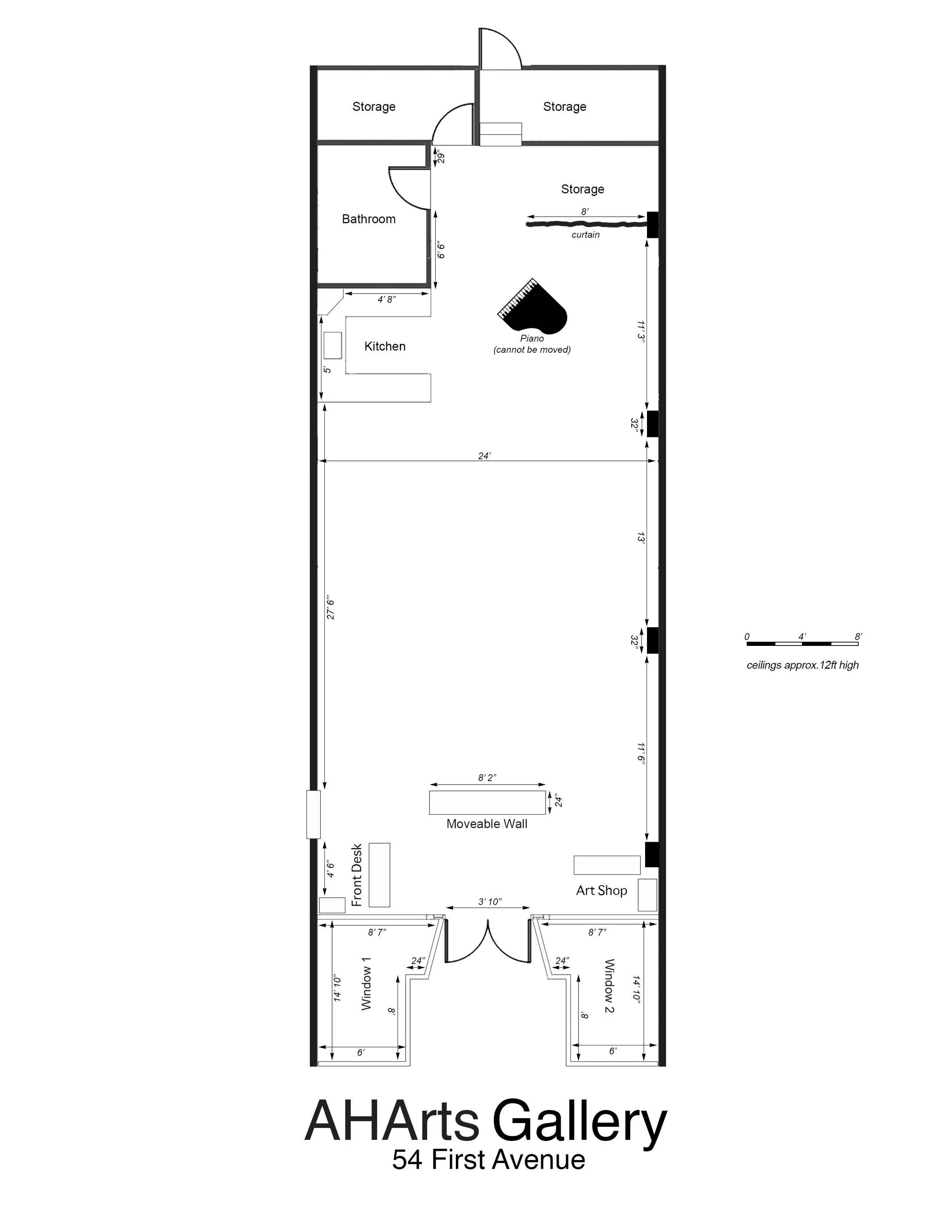AHArts Gallery Dimensions and 3D Tour — Atlantic Highlands Arts Council