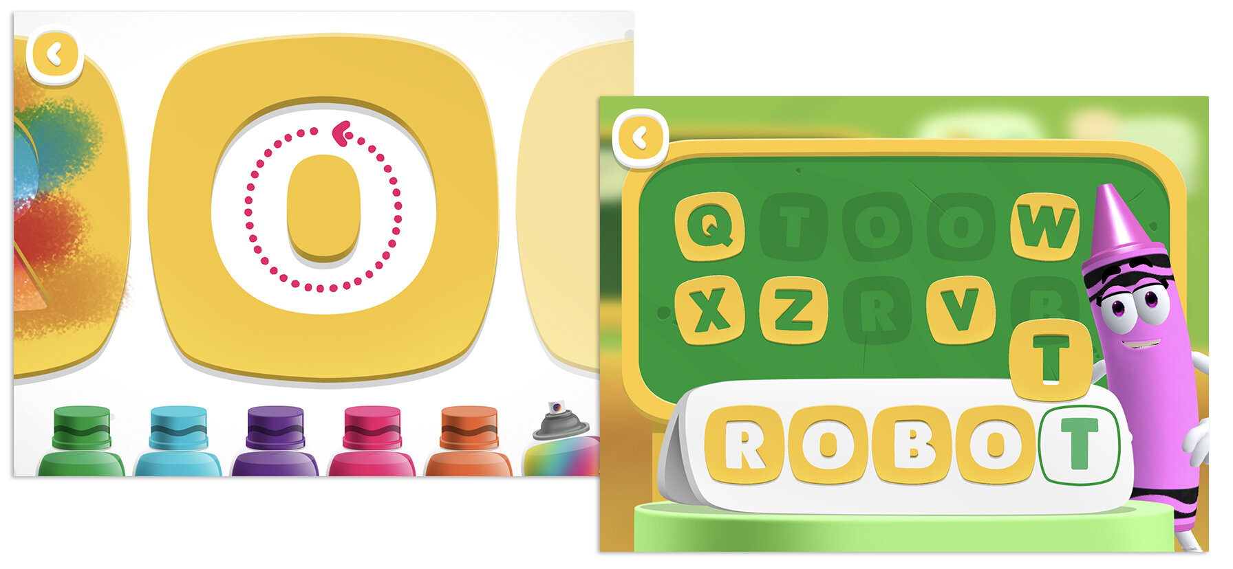 Spell and Spray - An activity where kids learn to spell and write letters