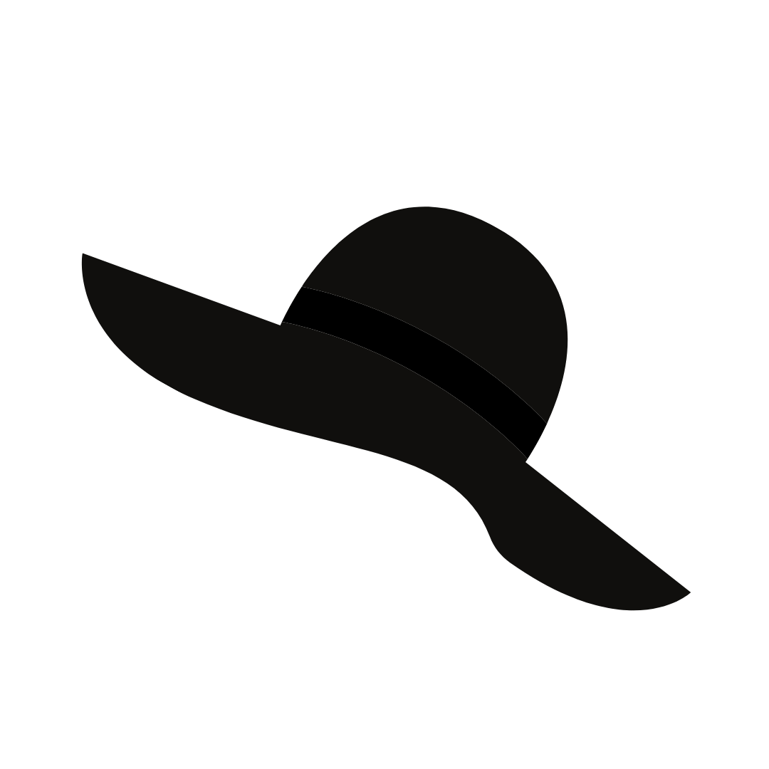 Black sunhat icon