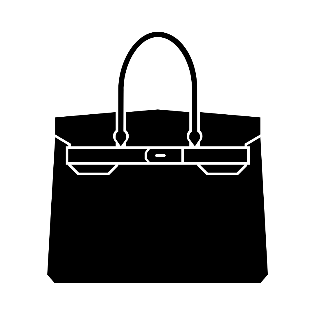 Black handbag icon