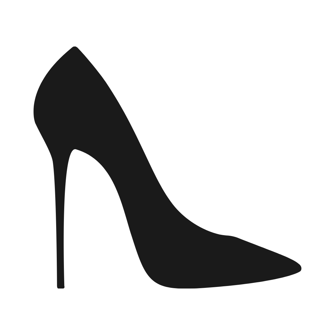 Black high-heel pump icon