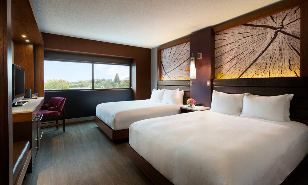double bed hotel room