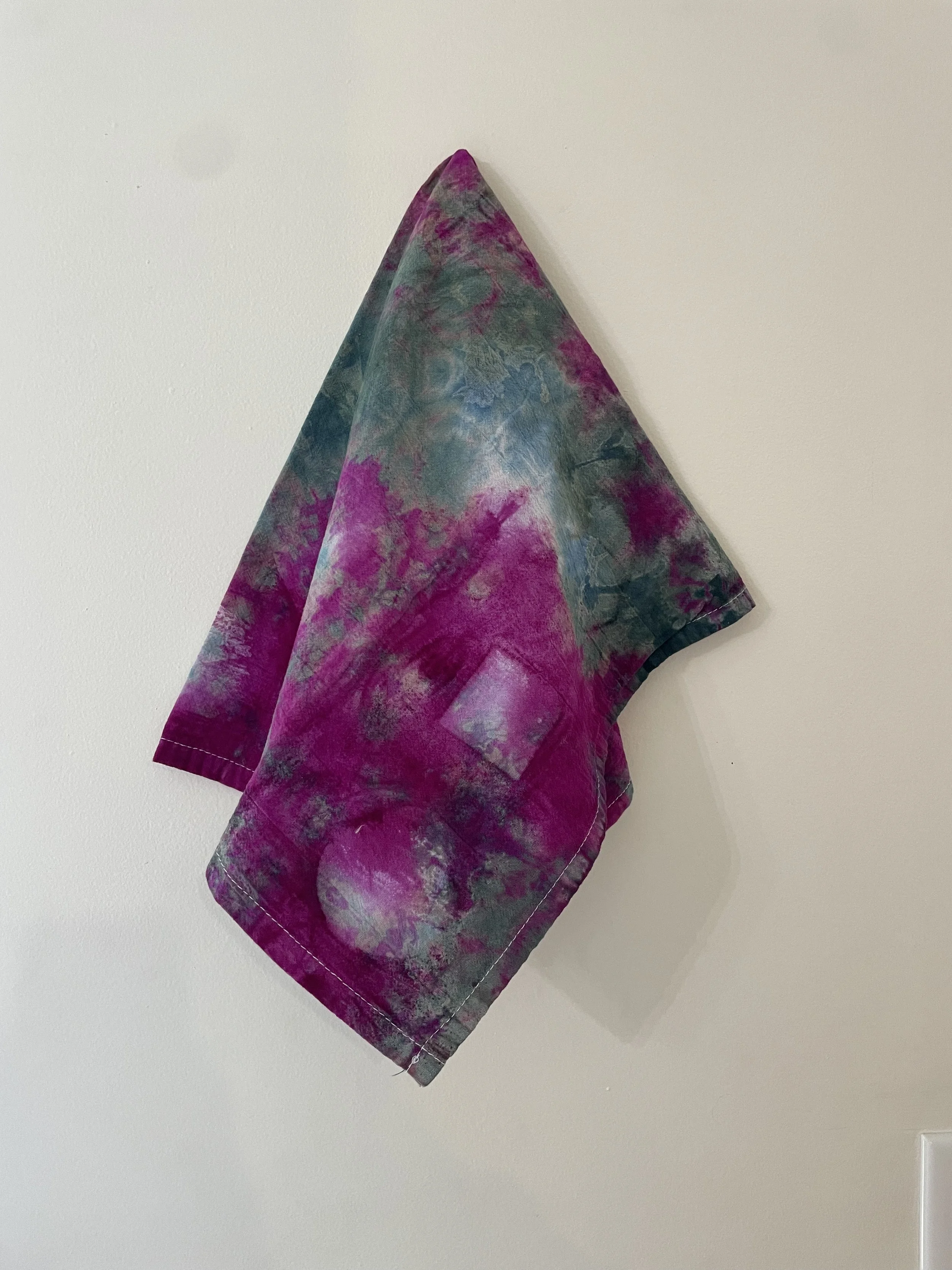 Magenta Shapes with Indigo Over-dye