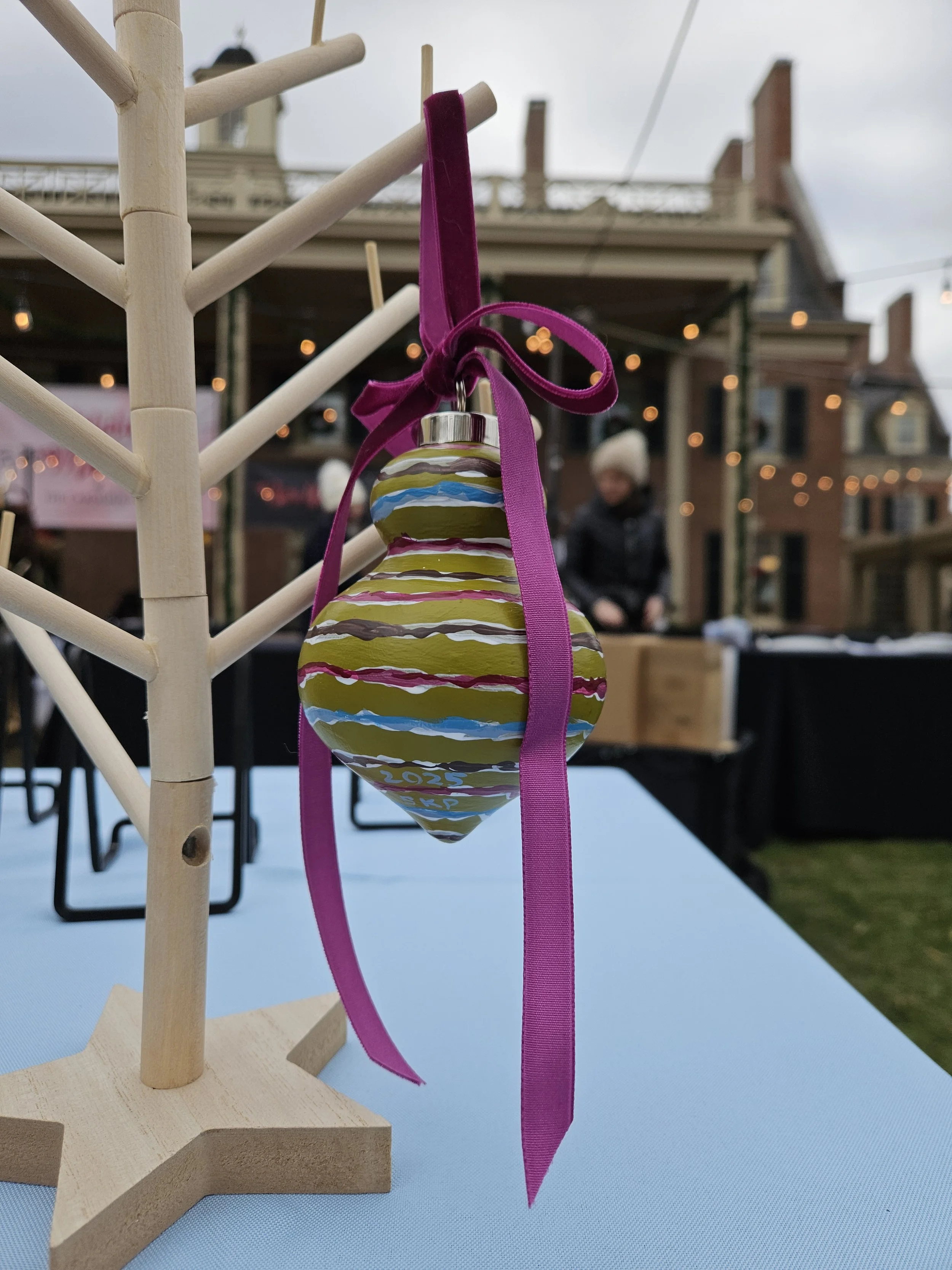 Ceramic Ornament - Striped