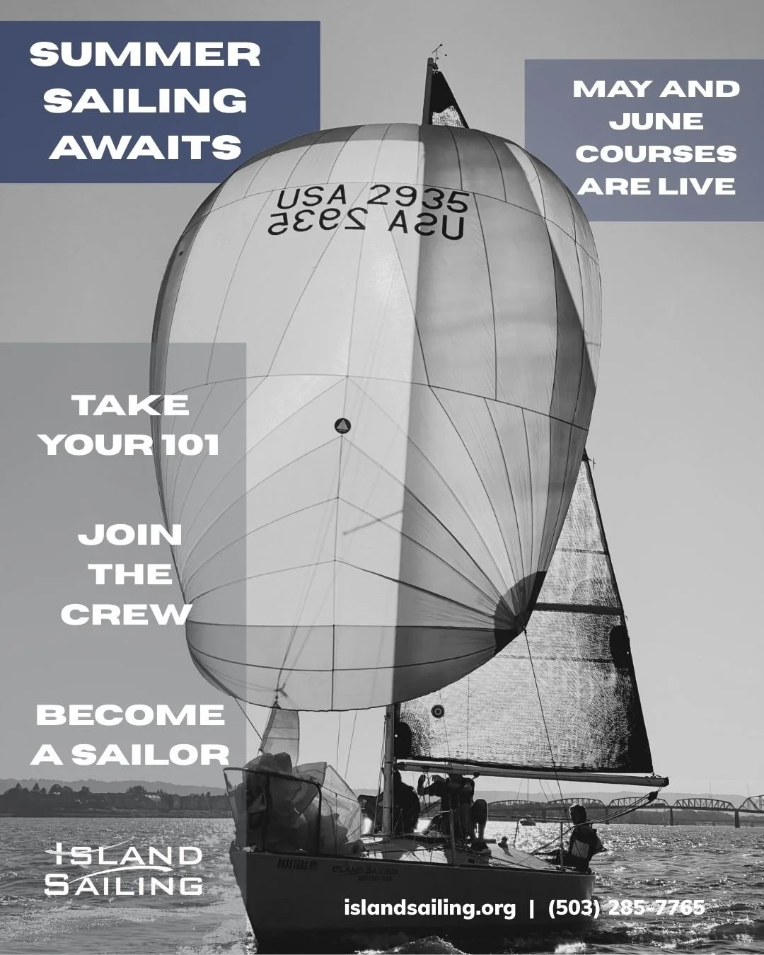 The season is here! Summer days under sail are calling &mdash; and student spots fill fast. May &amp; June ASA 101 courses are live now. 

Learn the fundamentals of sailing, such as docking and maneuvering, sail trim, basic navigation, and seamanship