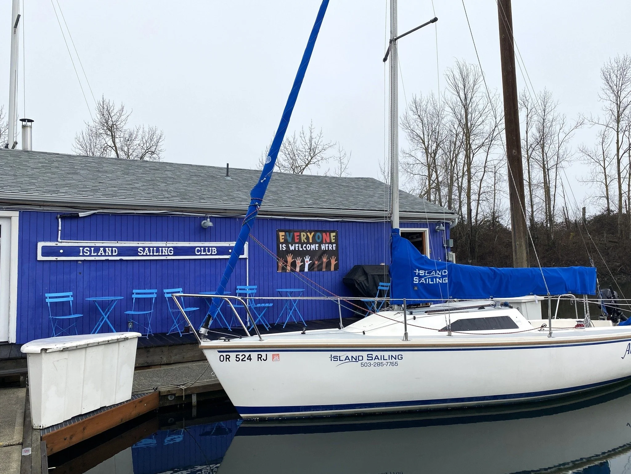 Massive renovations are happening at Island Sailing! Second story on the clubhouse next?