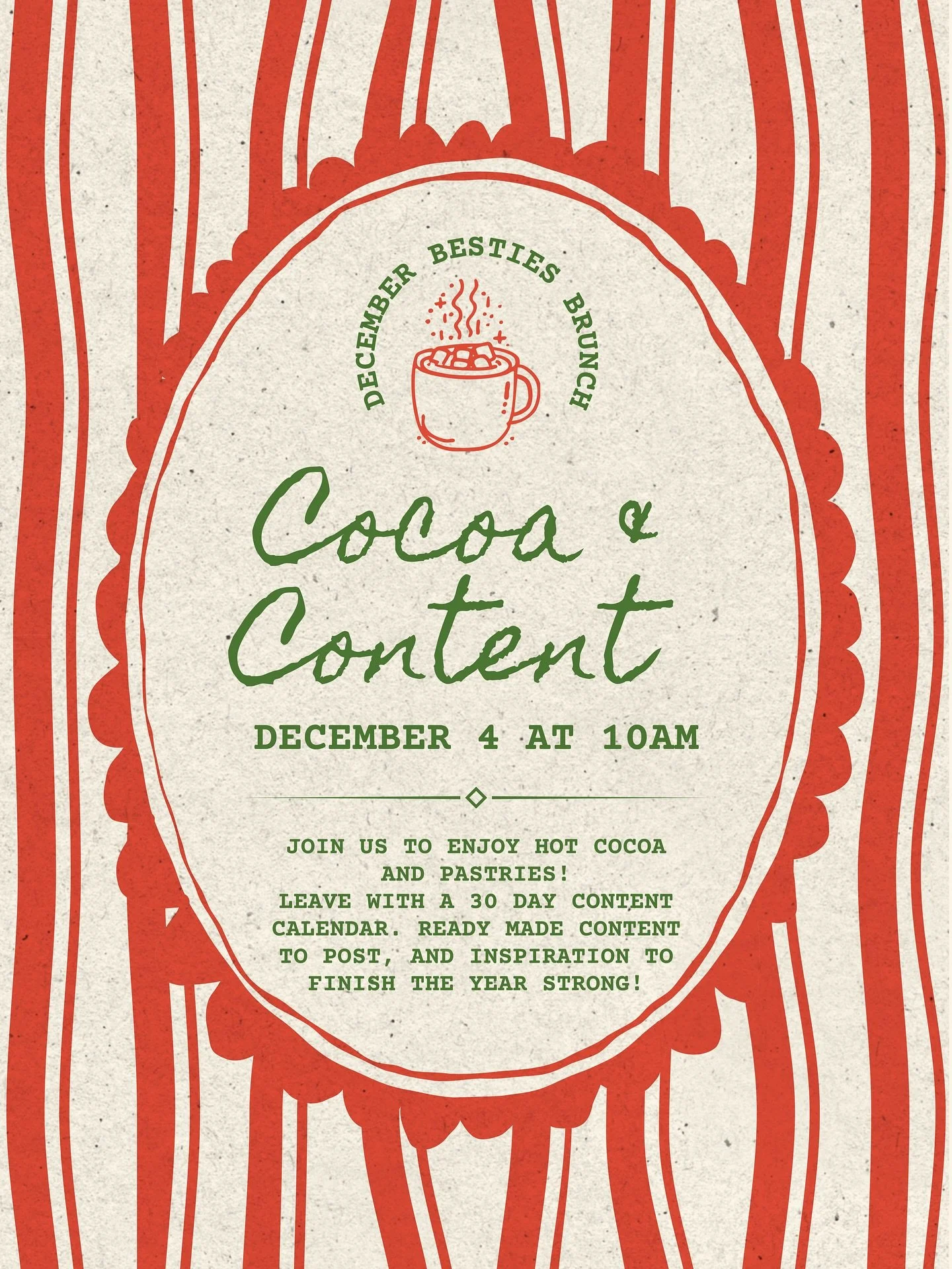 Our final Bestie Brunch of 2025 🥹🫶🏼🤍
It feels happy and sad all at the same time!!!!!! 

Let&rsquo;s celebrate our accomplishments and bravery this year, and start 2026 off strong!!! 🎉🎉🎉

Snag your spot to this Holiday theme brunch and we will
