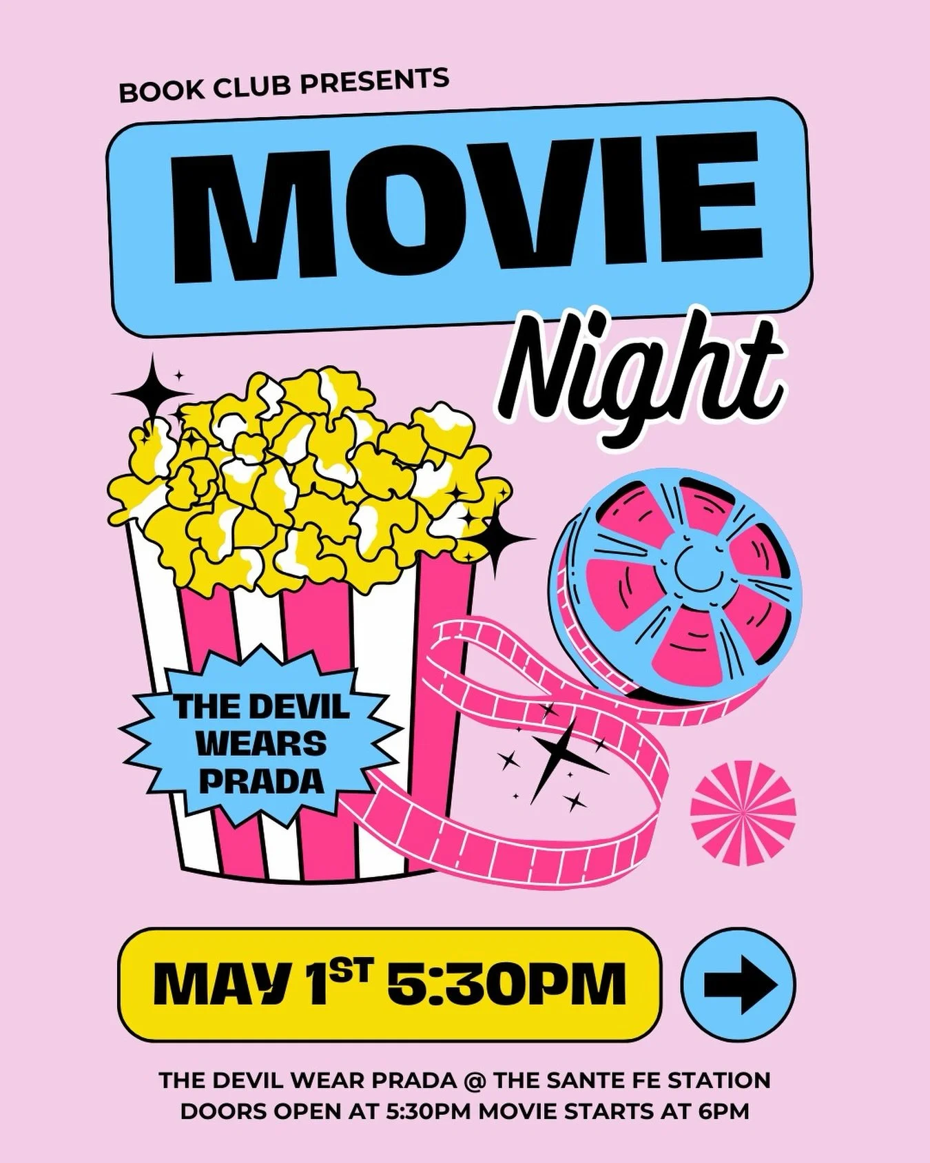 Girly girls, get your popcorn, grab your bestie cause we&rsquo;re GOING TO THE MOVIES!!!!! 🍿 

We&rsquo;ve rented out a private theater for the premiere of 
🎥 The Devil Wears Prada 2 and the millennial in us know that movie is not something we can 