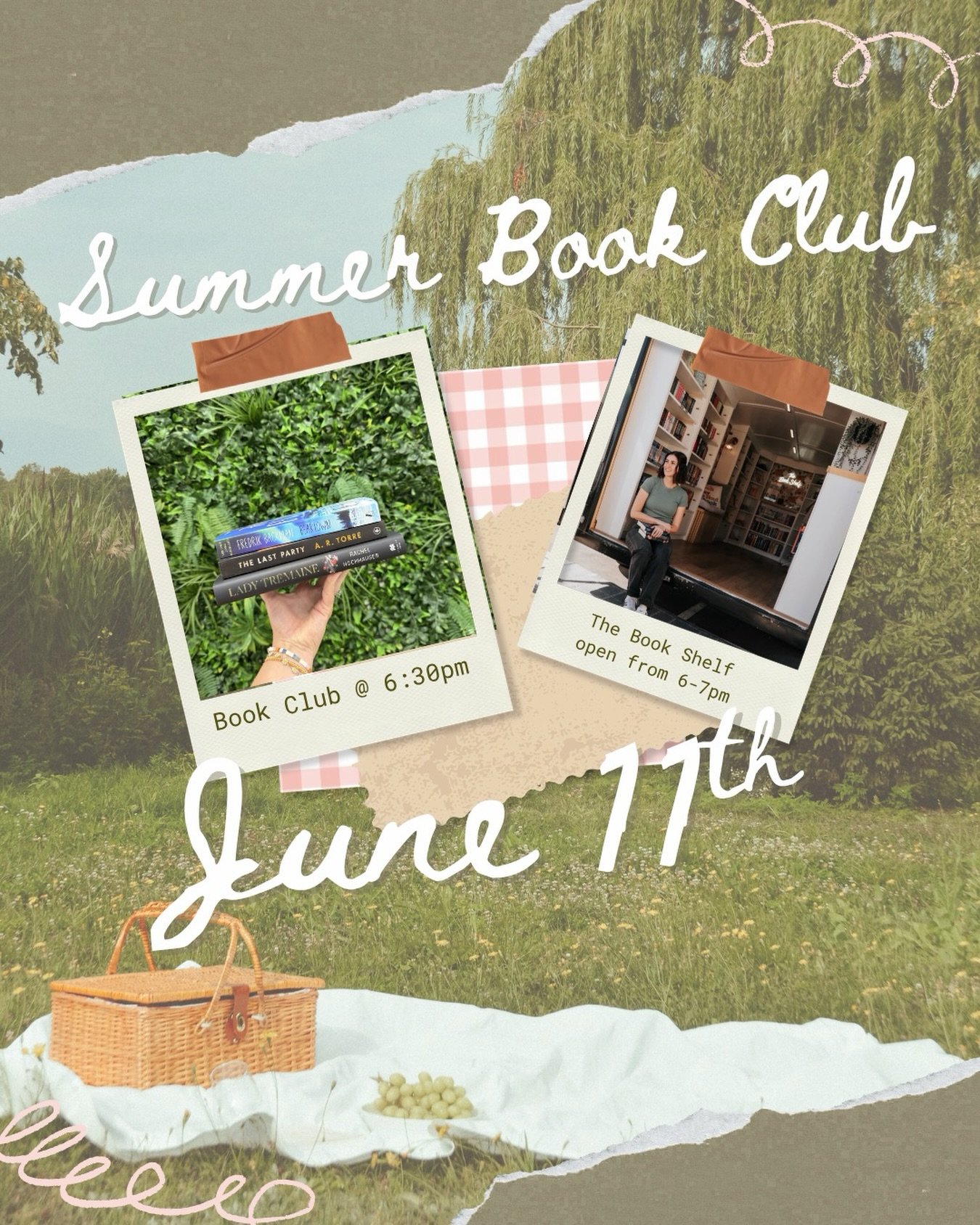 ‼️🚨 BOOK CLUB IS RESCHEDULED!!! 🚨‼️
A little schedule update, friends 🤍✨
Due to a scheduling conflict, our Book Club night is being moved to June 11th! 📚🫶🏼 

We&rsquo;re so sorry for the last minute change!
All current reservations will automat