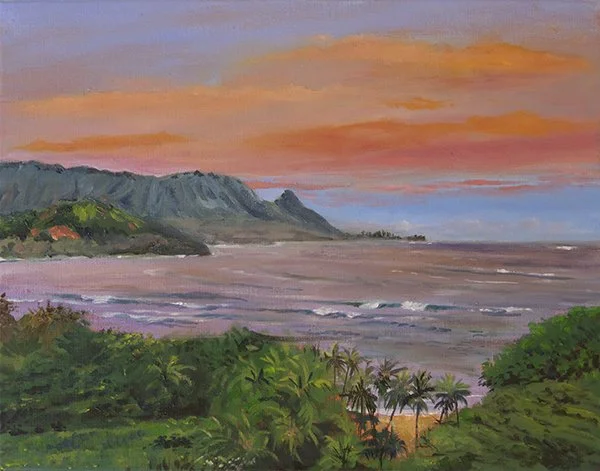 'Hanalei Lookout' 11"x14" Oil on Canvas