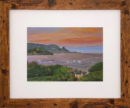 Patrizia Arroyo|Hawaiian Artist|rustic framed print|hanalei_lookout|oil painting.jpg