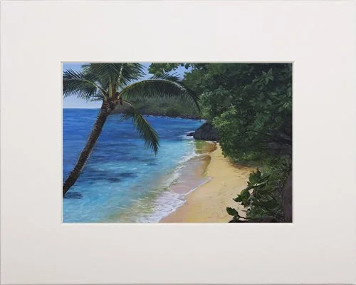 Patrizia Arroyo|Hawaiian Artist|matted print|hideawayslookout|oilpainting.jpg