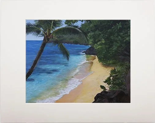 Patrizia Arroyo|Hawaiian Artist|matted print print|hideawayslookout|oilpainting.jpg
