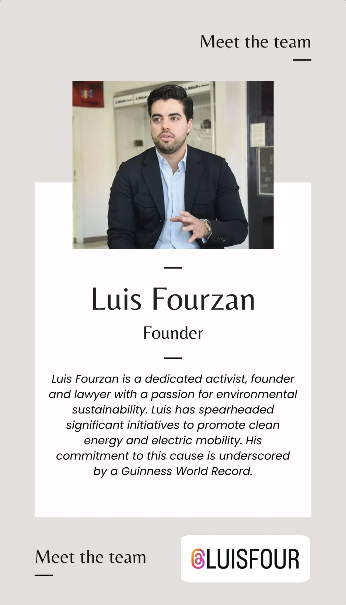Luis Fourzan E-mobility renewable energy