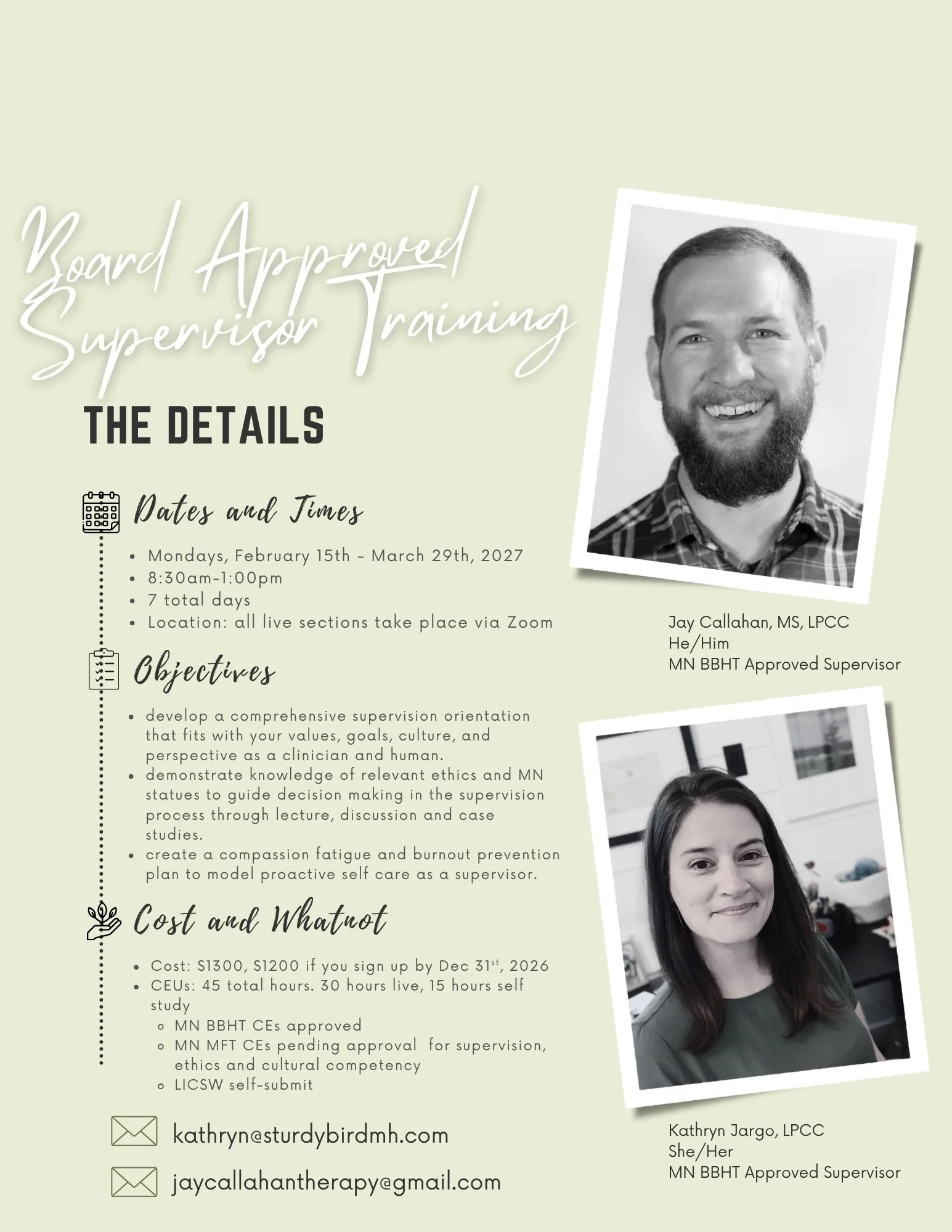 Board Approved Supervisor Training