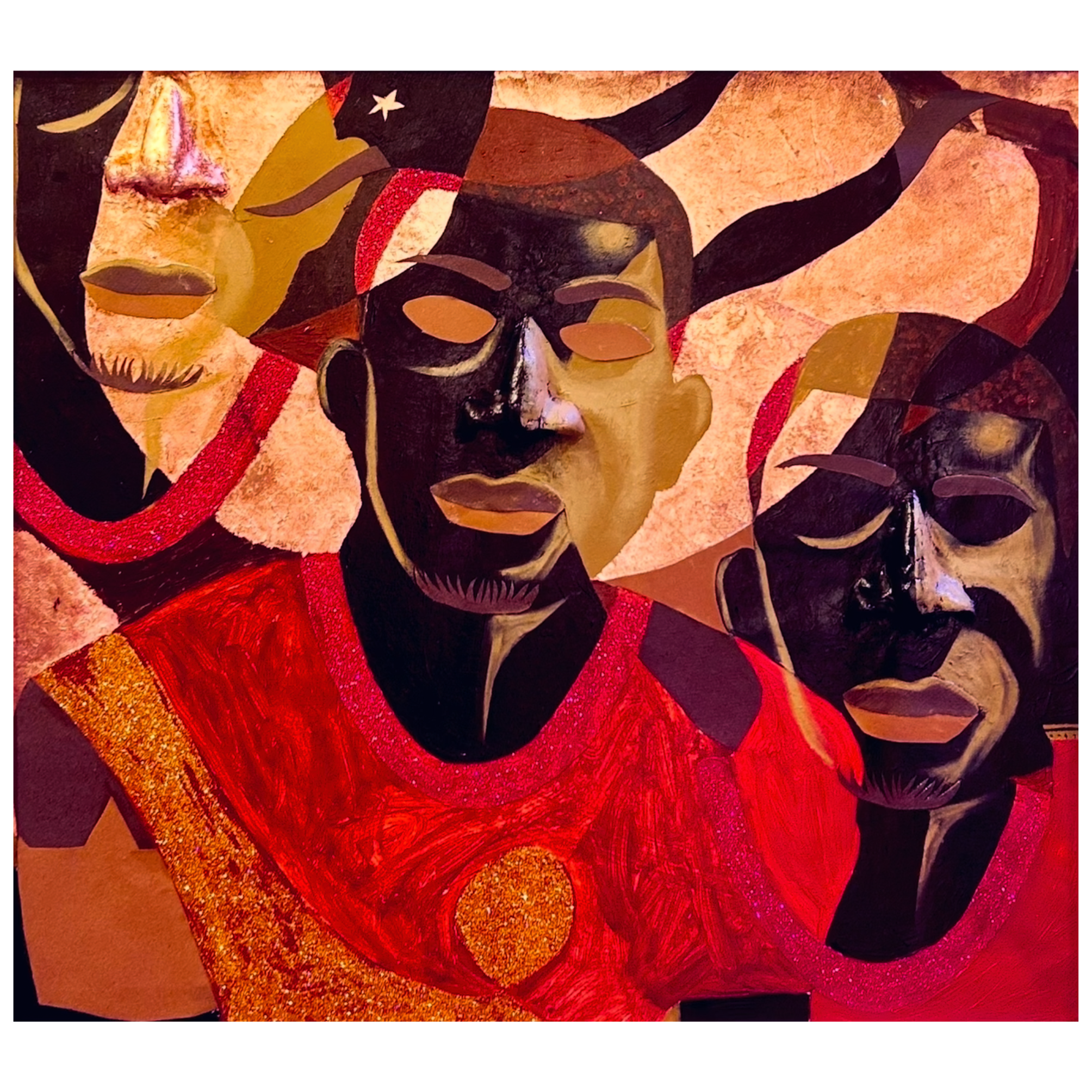 Freddie Gray in The Night embellished print by Mark Anthony West