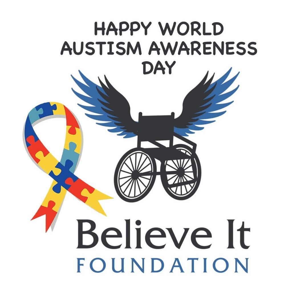 Happy World Autism Awareness Day from The Believe it Foundation!! Lets take this day to celebrate what makes us different because that&rsquo;s what makes us beautiful! 🌈🧩🚲❤️