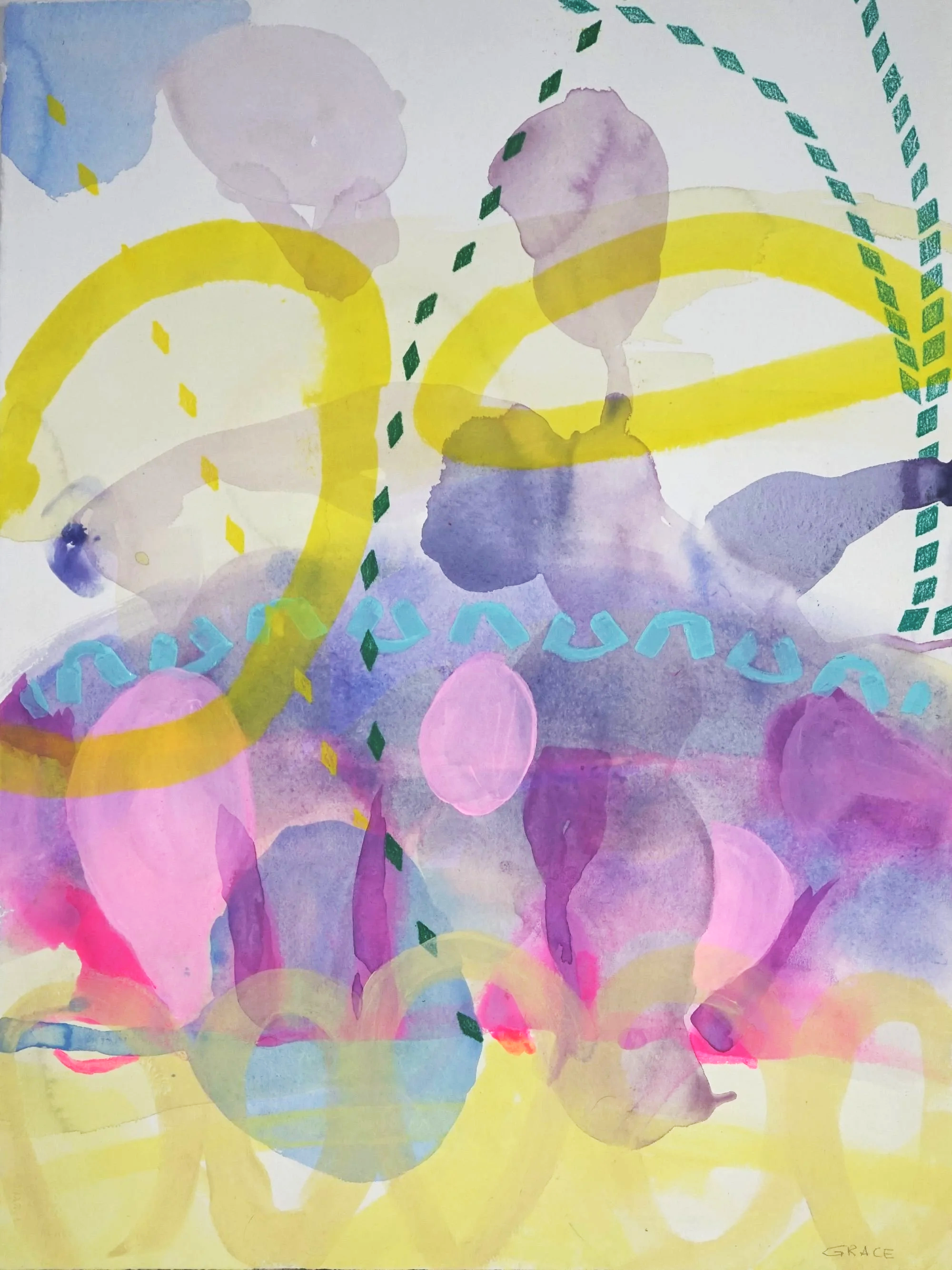 Favorite things. Mixed media on paper 56 x 76cm. $200 + Shipping