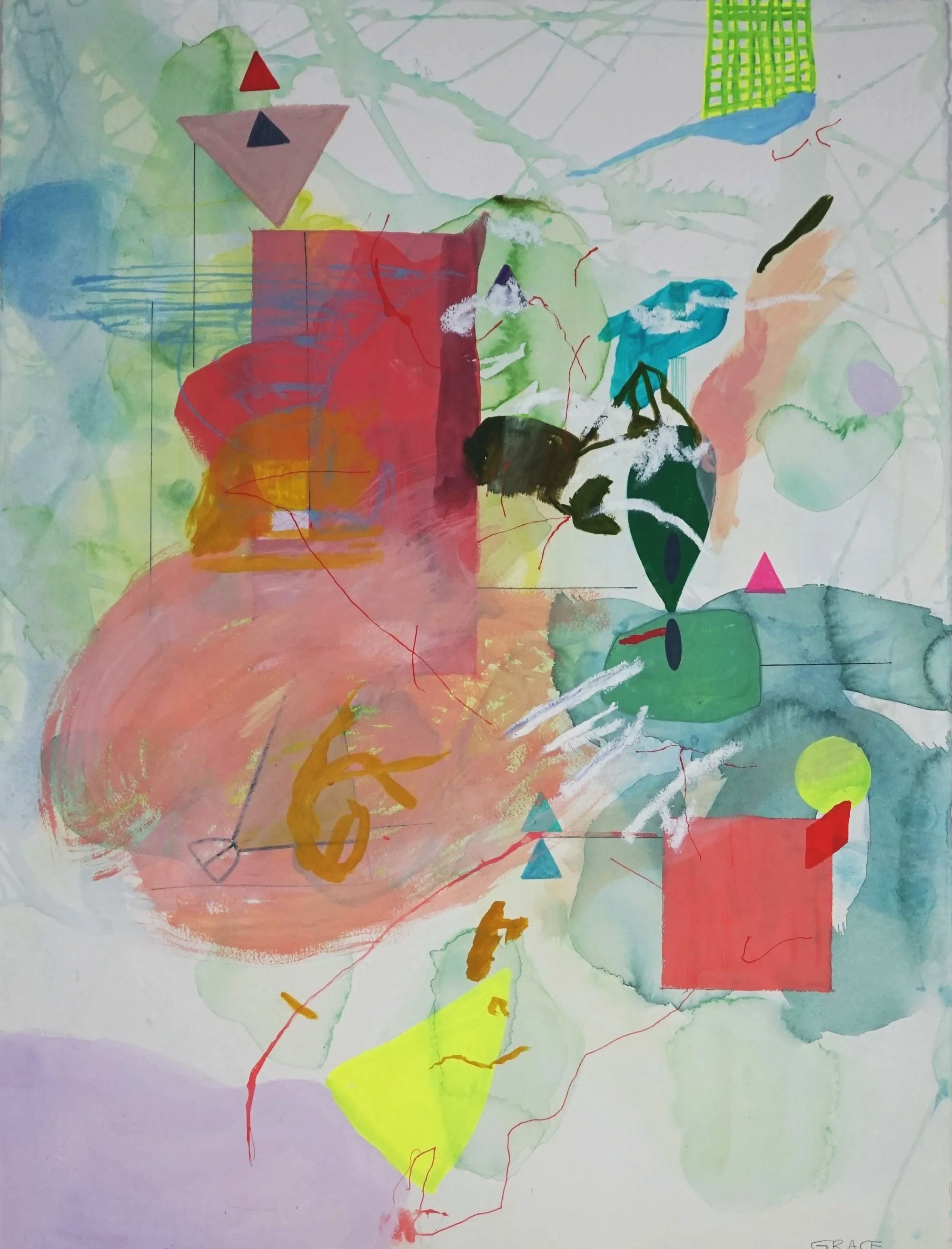 Pandora,. watercolour and acrylic on paper 56 x 76cm. $200 +Shipping