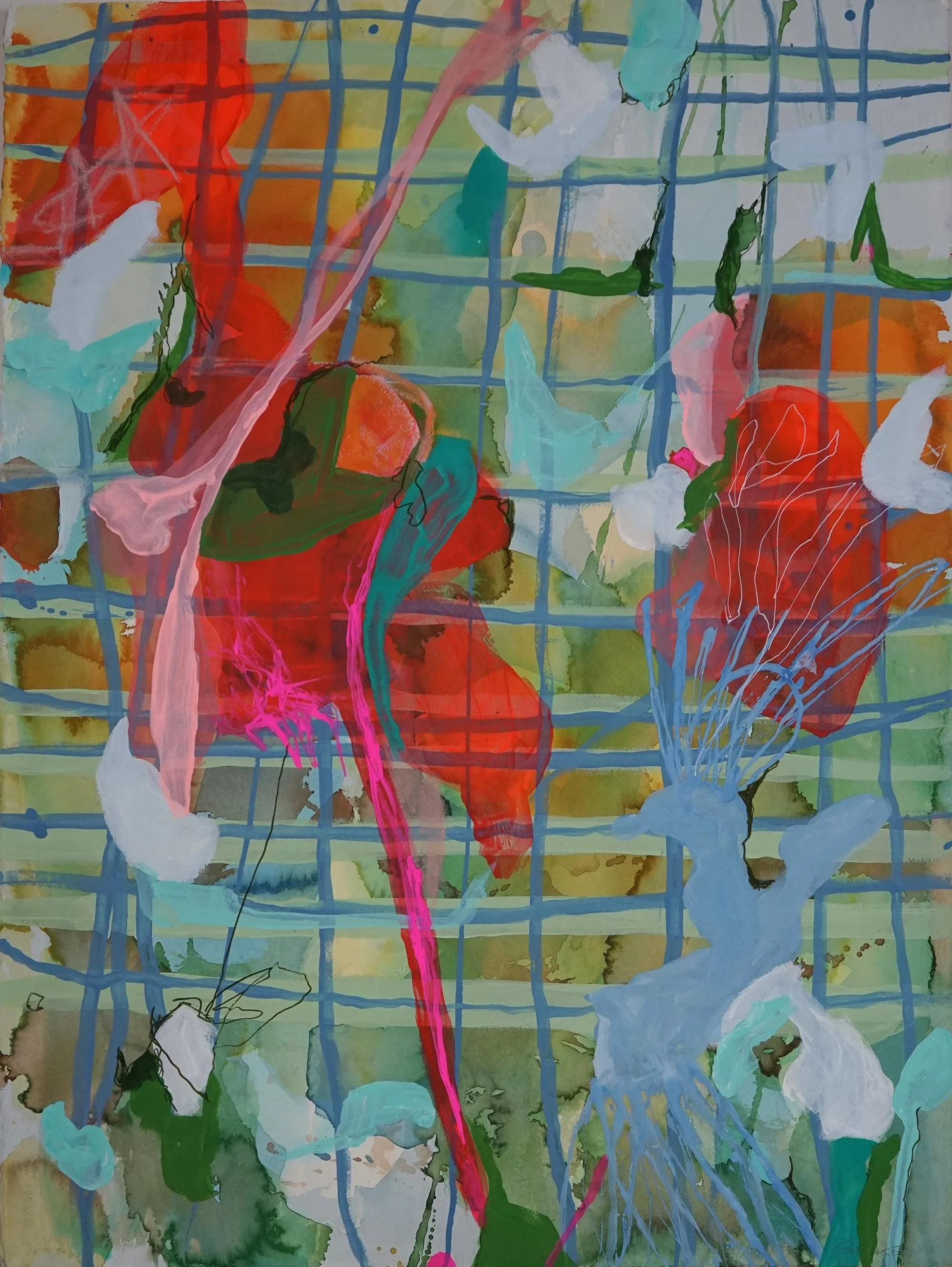 Save your heart for me,. watercolour and acrylic on paper 56 x 76cm. $200 +Shipping