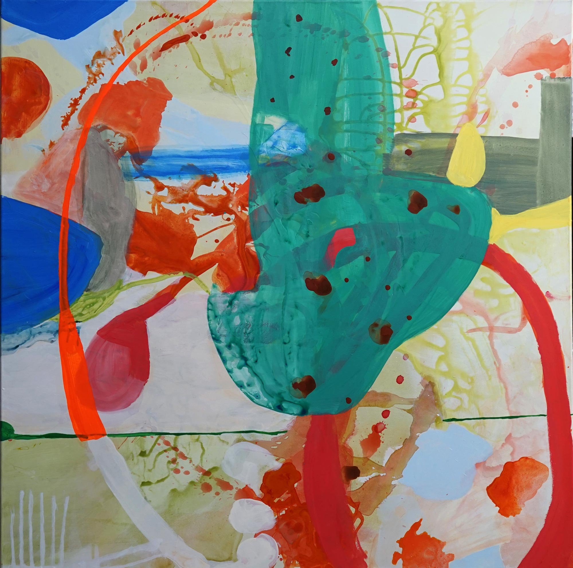 Repose, Acrylic on canvas, 92 x 92cm