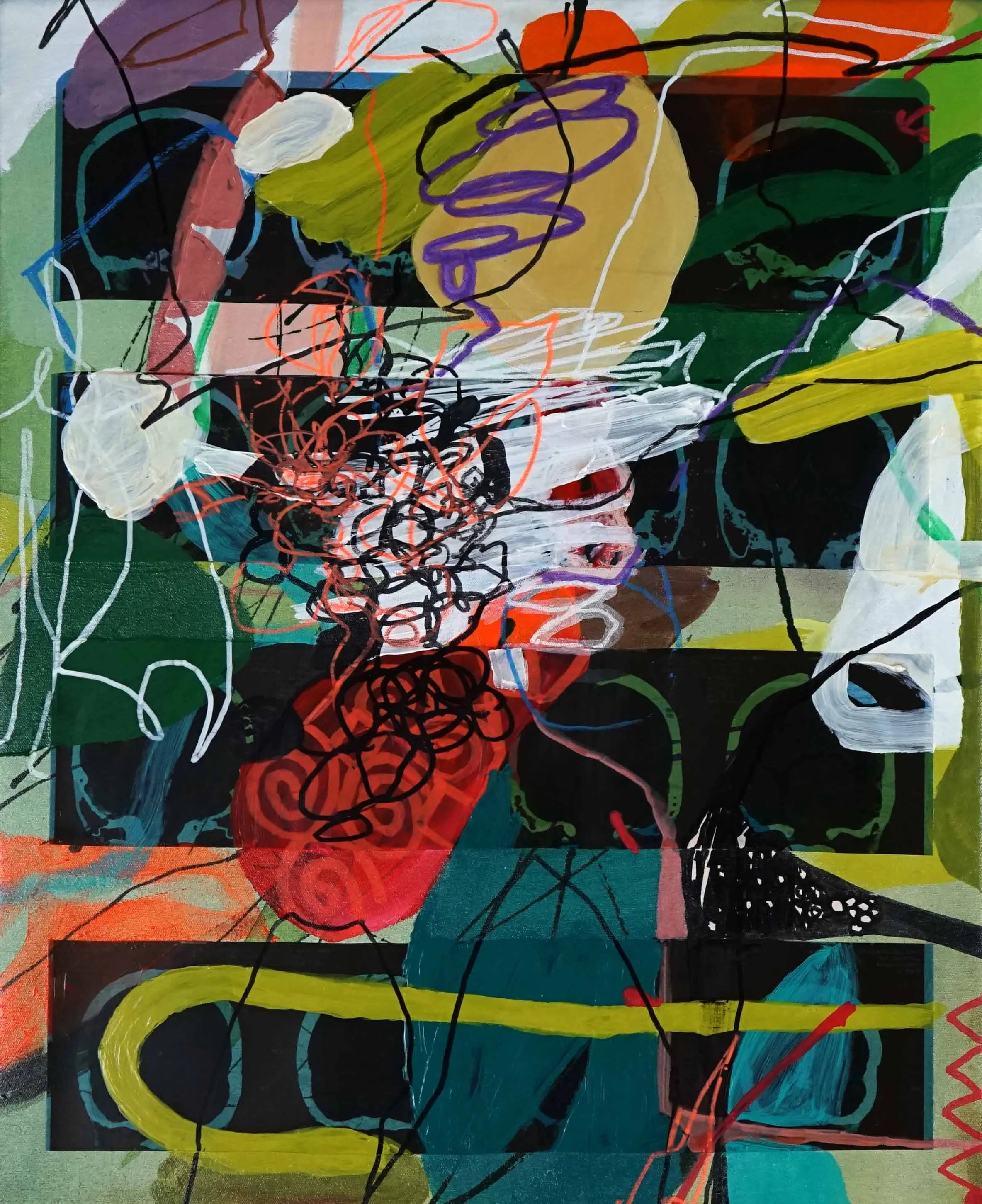 Alone in the Dark, 40 x 50cm, Mixed media on canvas.