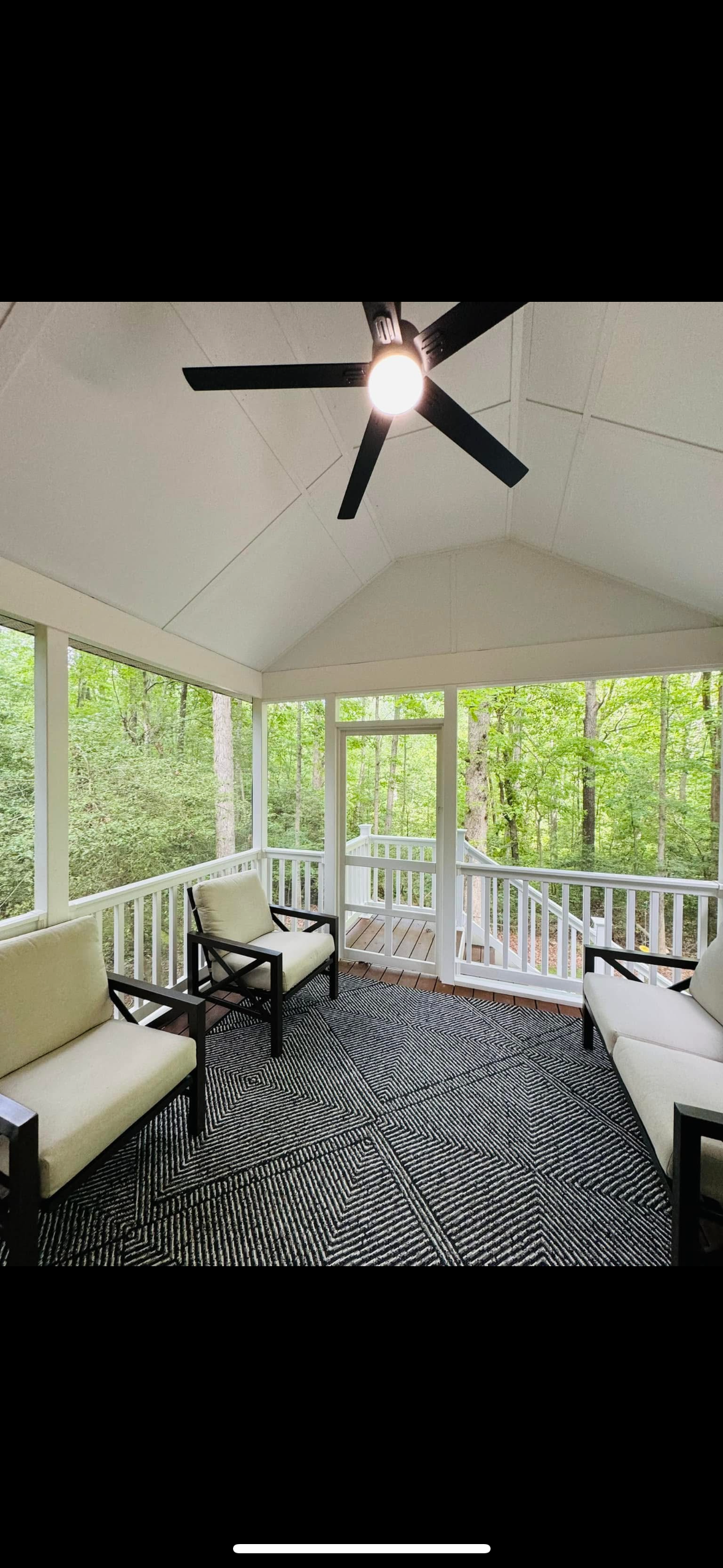 Interior of Screened in Deck