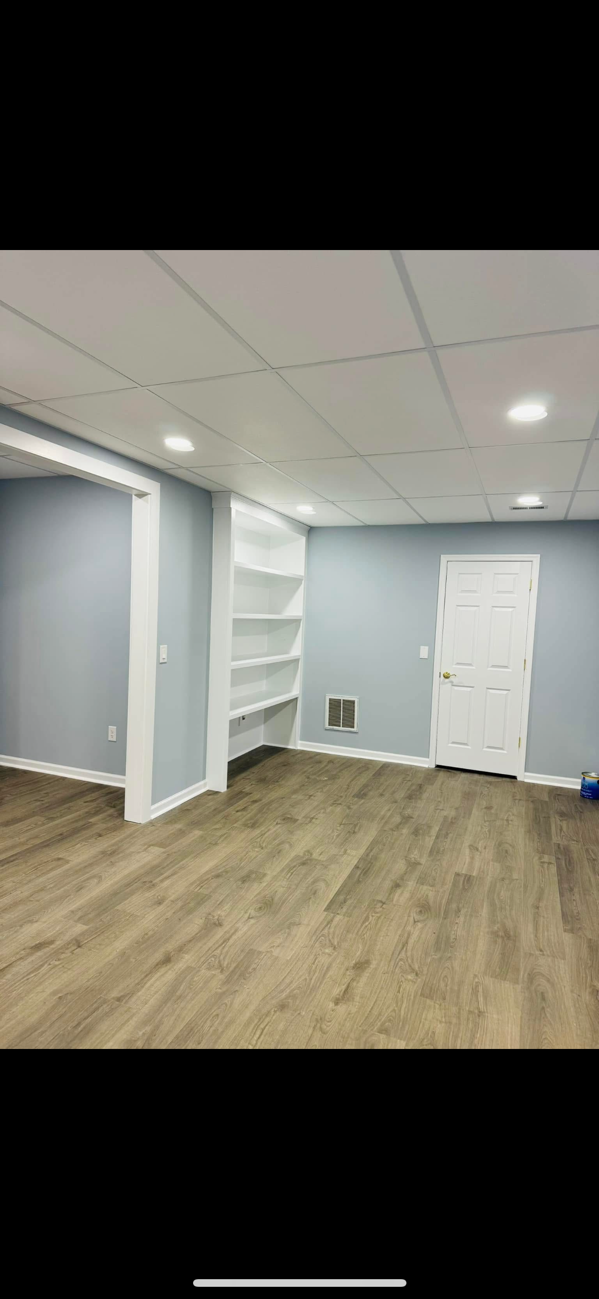 Finished a unfinished basement 