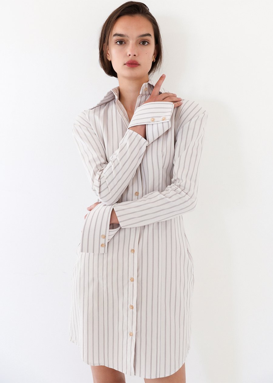 5/20AaizelMini stripe shirt dress, available at Aaizel.