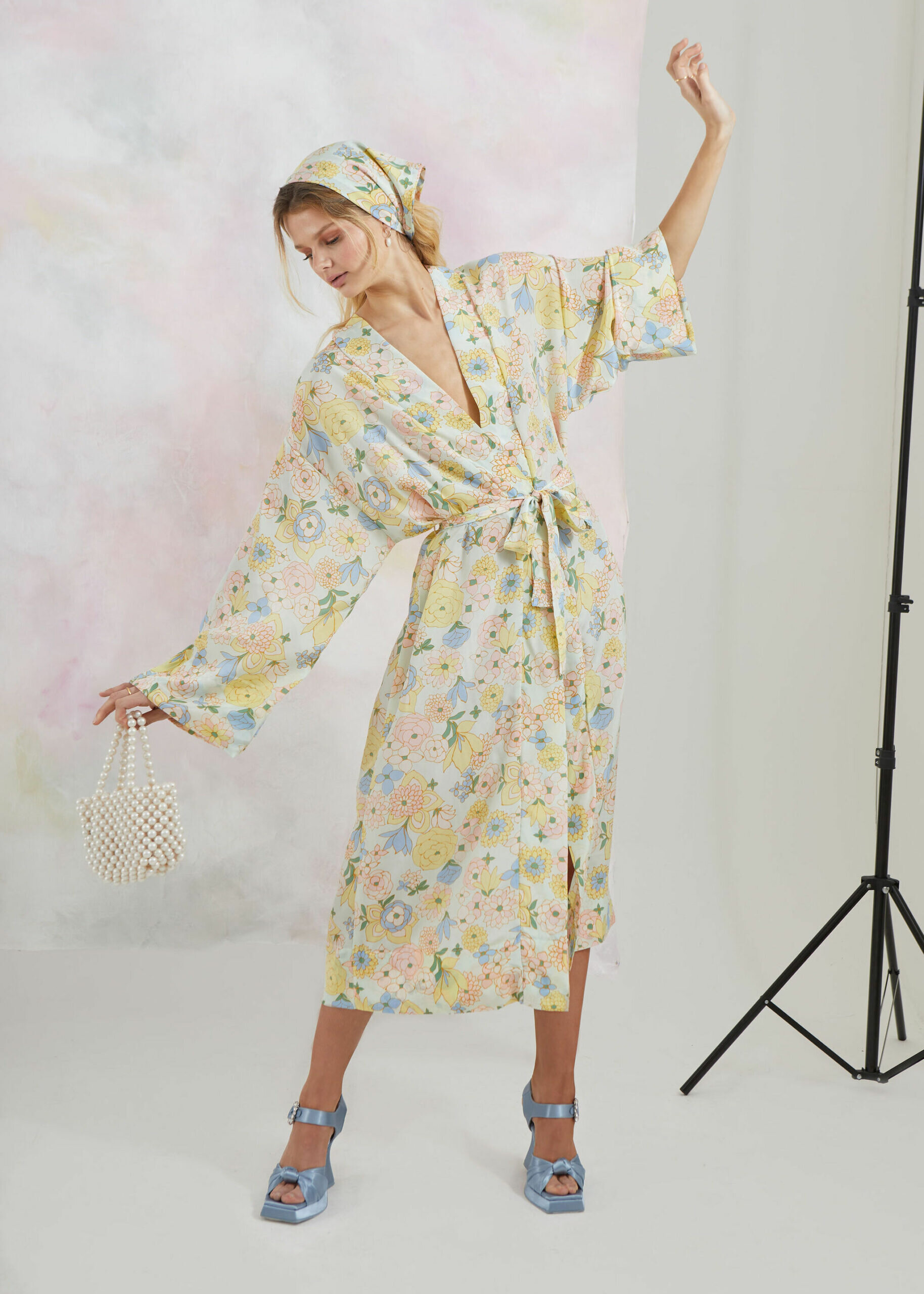16/20Olivia Rose The LabelSilk handmade robe dress, available at Olivia Rose The Label.