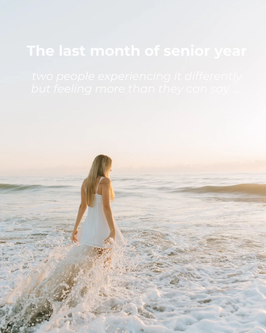 The same moment&hellip;just seen through different eyes. One letting go and one holding on. Feel all the feelings &hellip; you&rsquo;ll miss it one day! 🎓🫶🏻
.
.
.
.
.
.
.
:
🏷️ senior year emotions | last month of senior year | high school senior 