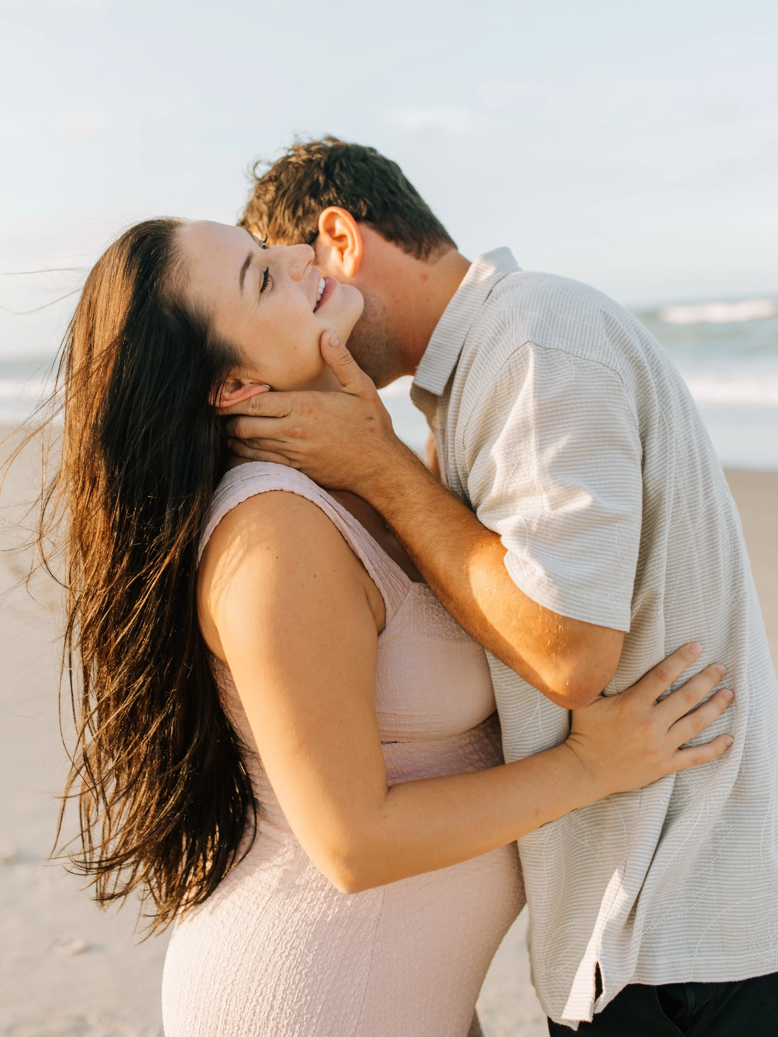 The most perfect maternity session with the sweetest couple ever! This little dude is already so blessed. 😇 
.
.
.
.
.
🏷️ maternity photography | beach maternity session | sunrise maternity | sunset maternity | Florida maternity photographer | beac