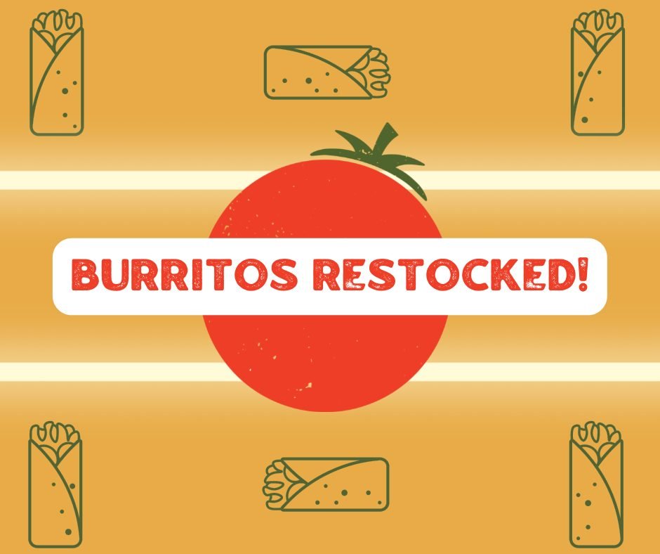 We made time on break to roll up some burrito joy. New breakfast burrito flavors: Potato/Egg/Cheese and Ham/Egg/Cheese plus the return of fan favorite Chicken Fajita.