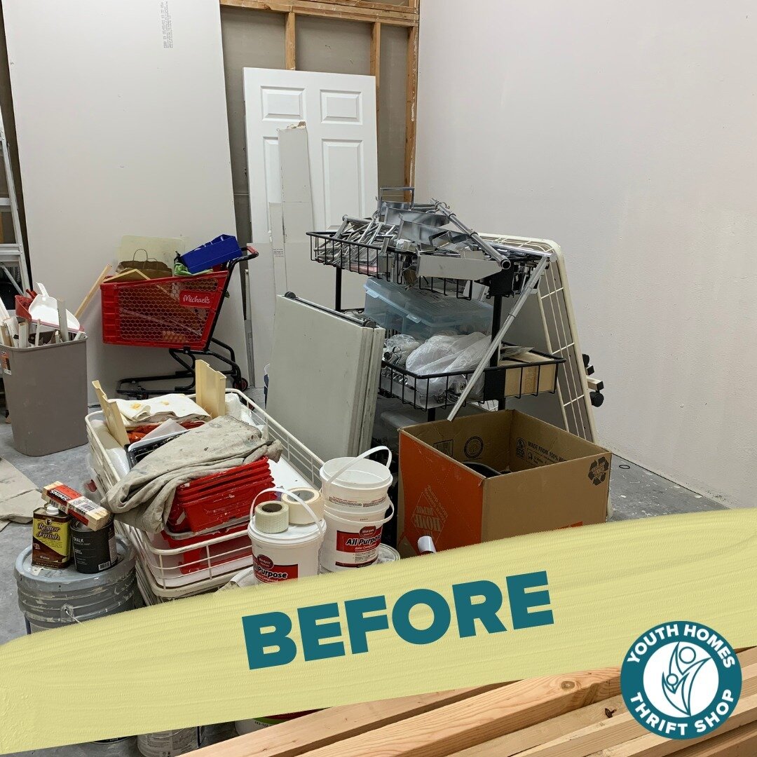 It's been a week since we expanded our store. With the help of two volunteer maintenance workers and a young man in our Transitional youth program, we turned a backroom storage area into more space for you to shop. Stop by and check it out this week!