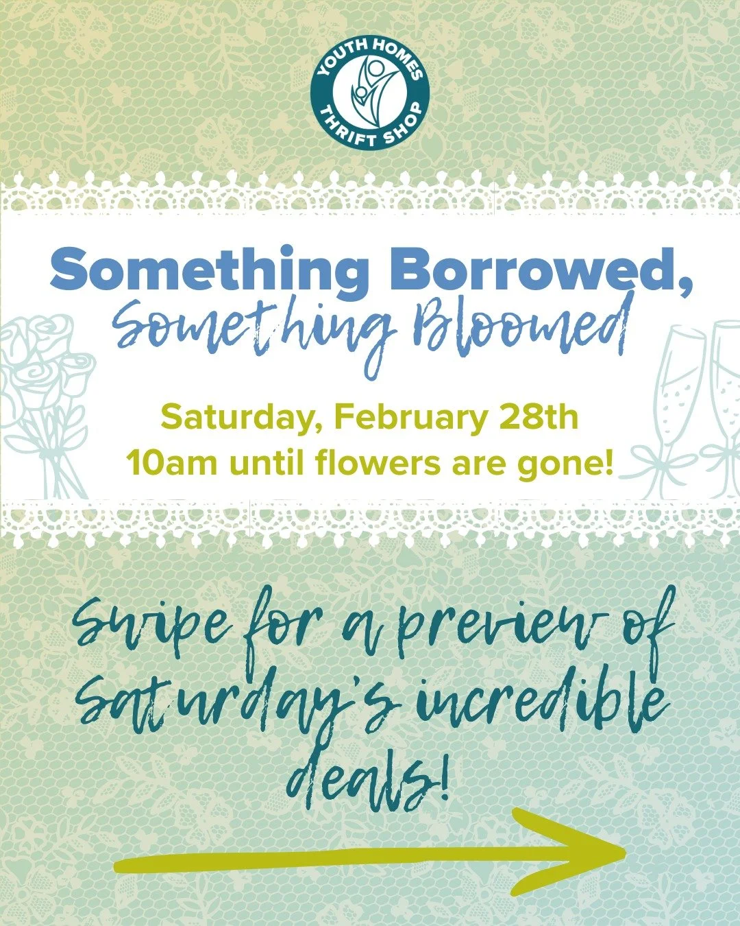 When you start your shopping at Youth Homes Thrift Shop, your special day doesn't have to break the bank ✨ Not only can shopping secondhand for your wedding save you hundreds - if not thousands - but it turns your day into an eco-friendly celebration