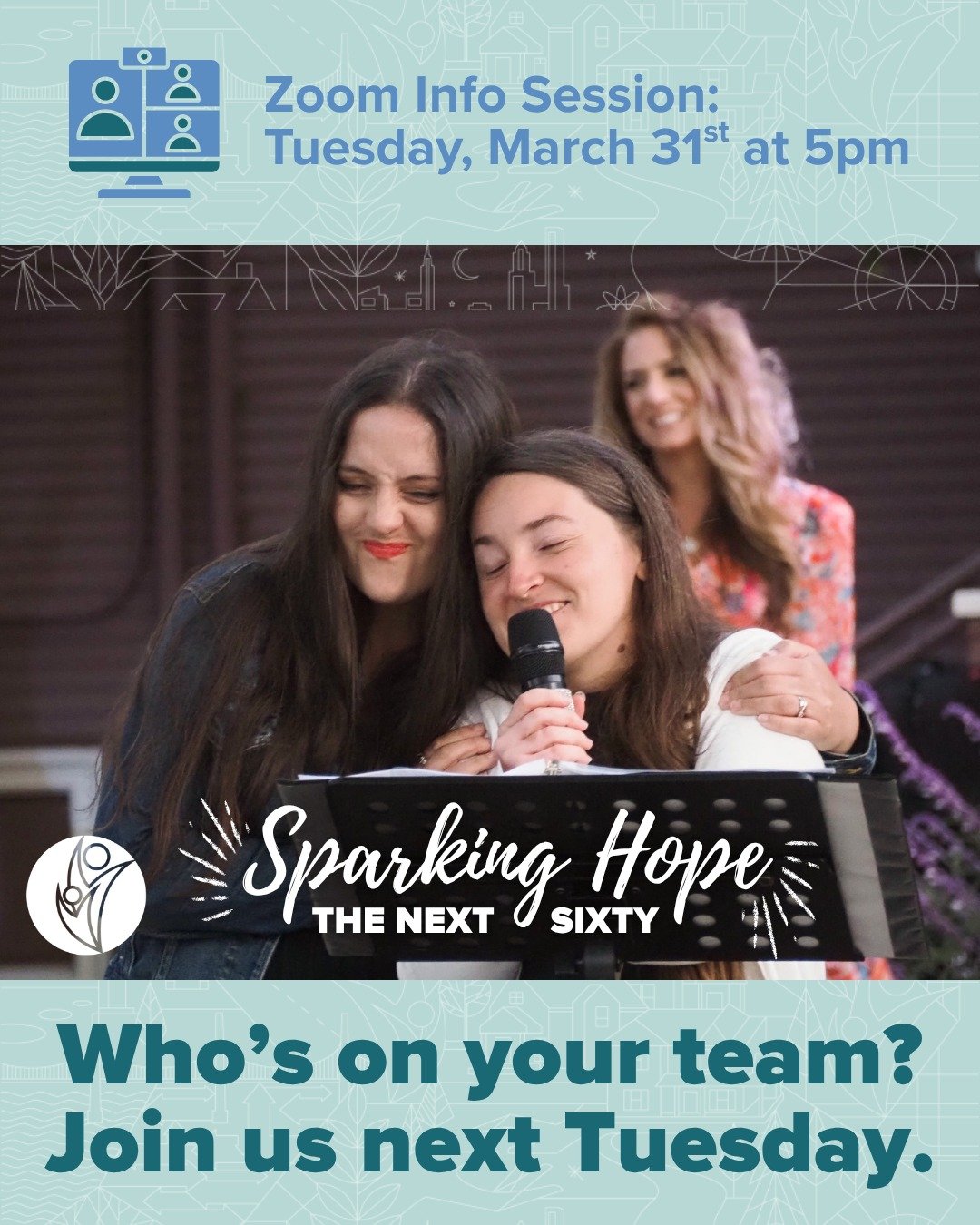 Next Tuesday, Youth Homes is hosting our first info session for Sparking Hope: The Next Sixty -  and we&rsquo;d love for you to join us 🖥️ 

In this short Zoom call, we&rsquo;ll share a behind-the-scenes look at our upcoming campaign, how peer-to-pe