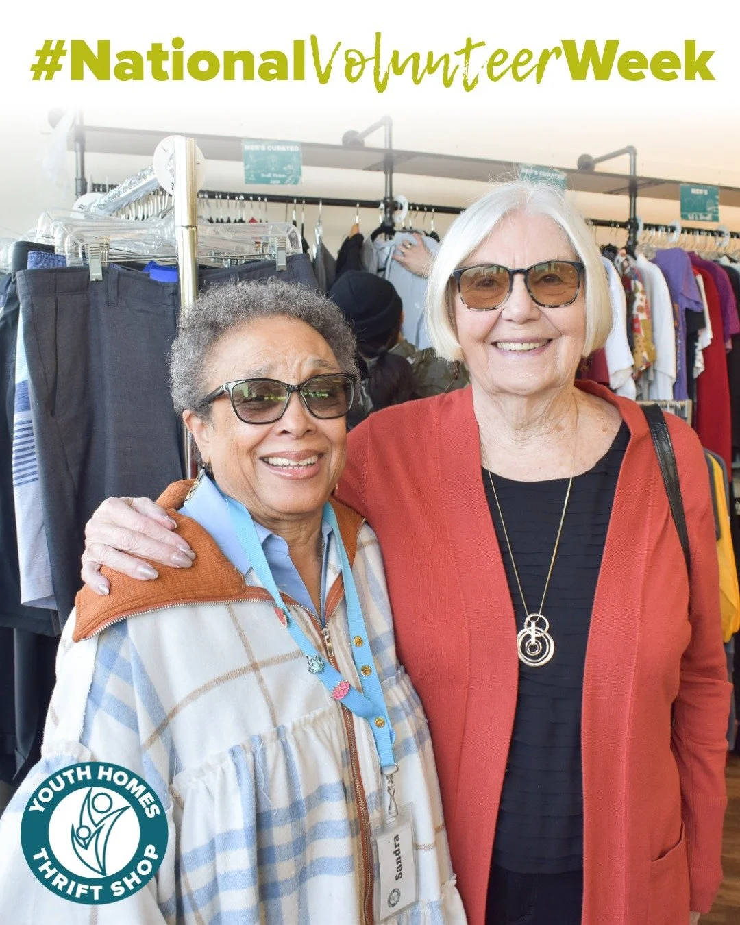 It&rsquo;s #NationalVolunteerWeek, and we&rsquo;re celebrating the incredible people who make Youth Homes Thrift Shop possible 🥳 

Our 63 dedicated volunteers give their time, energy, and heart to the shop - sorting donations, creating a beautiful, 