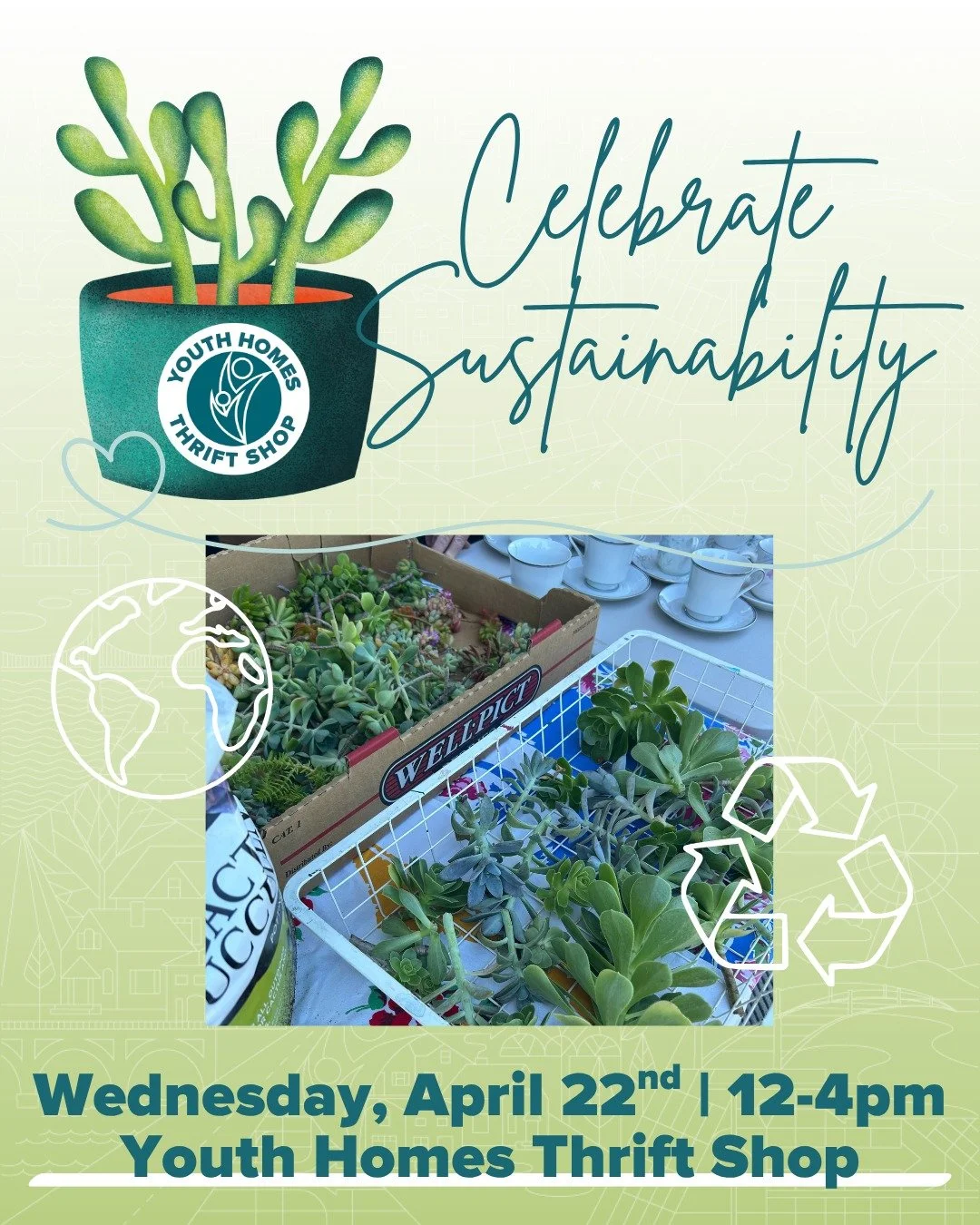 This Earth Day, celebrate sustainability with us at Youth Homes Thrift Shop 🌎♻️

In 2025 alone, the shop saved 224,632 items from landfills by giving donated goods a second life. Every time you thrift, donate, or shop with us, you&rsquo;re helping r